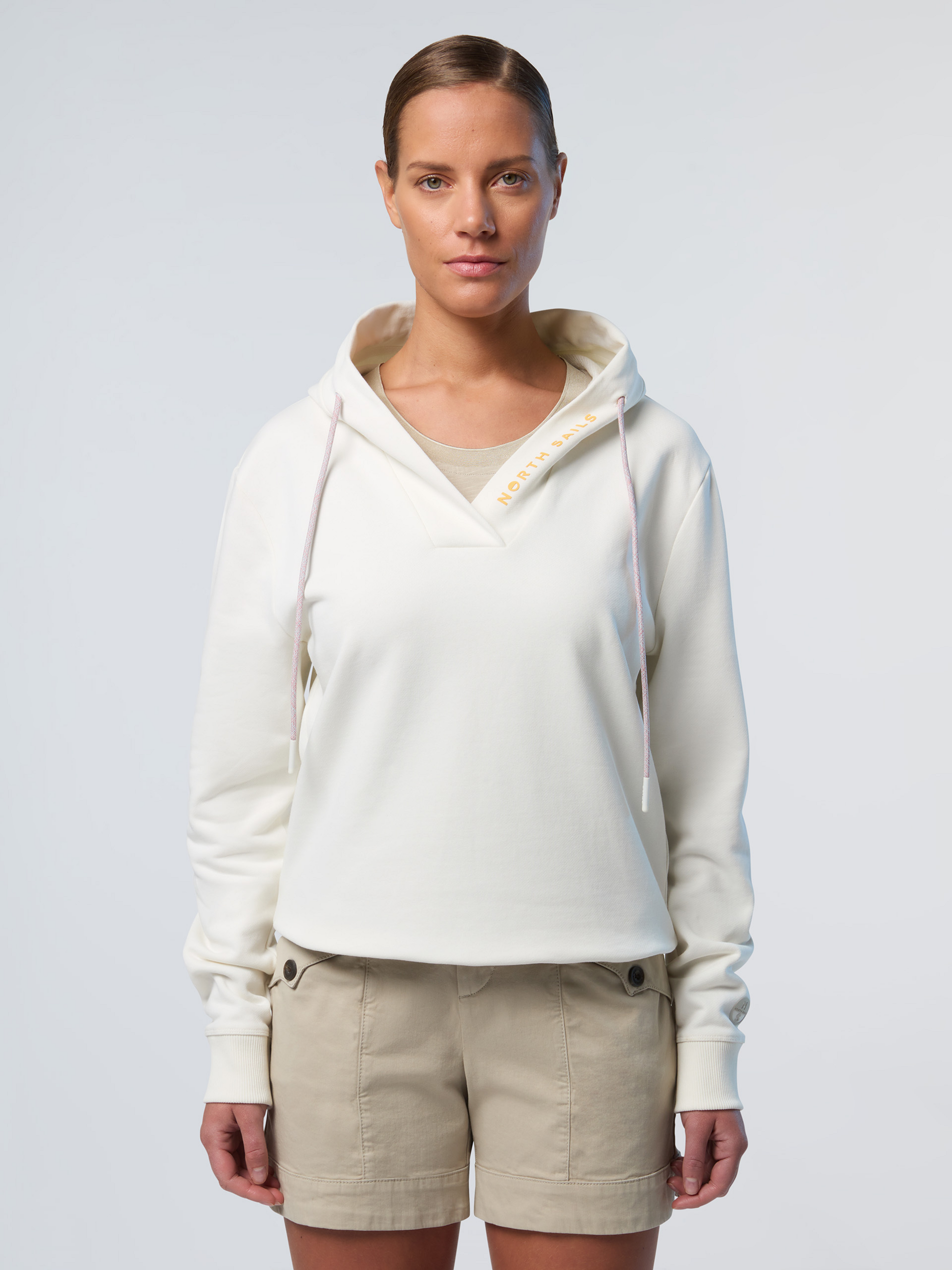 NORTH SAILS, North Sails Hoodie V-neck With North Sails Print