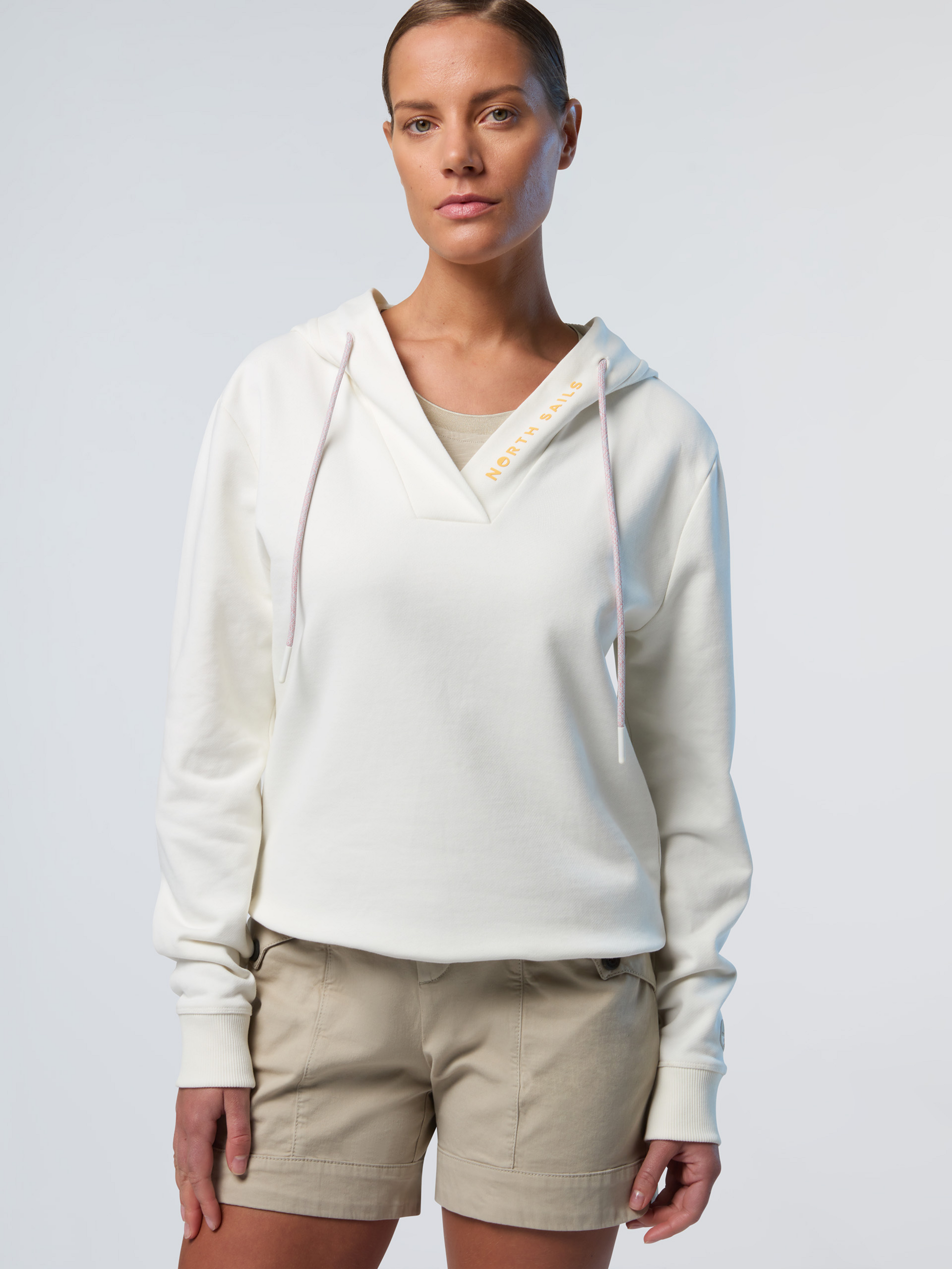 NORTH SAILS, North Sails Hoodie V-neck With North Sails Print