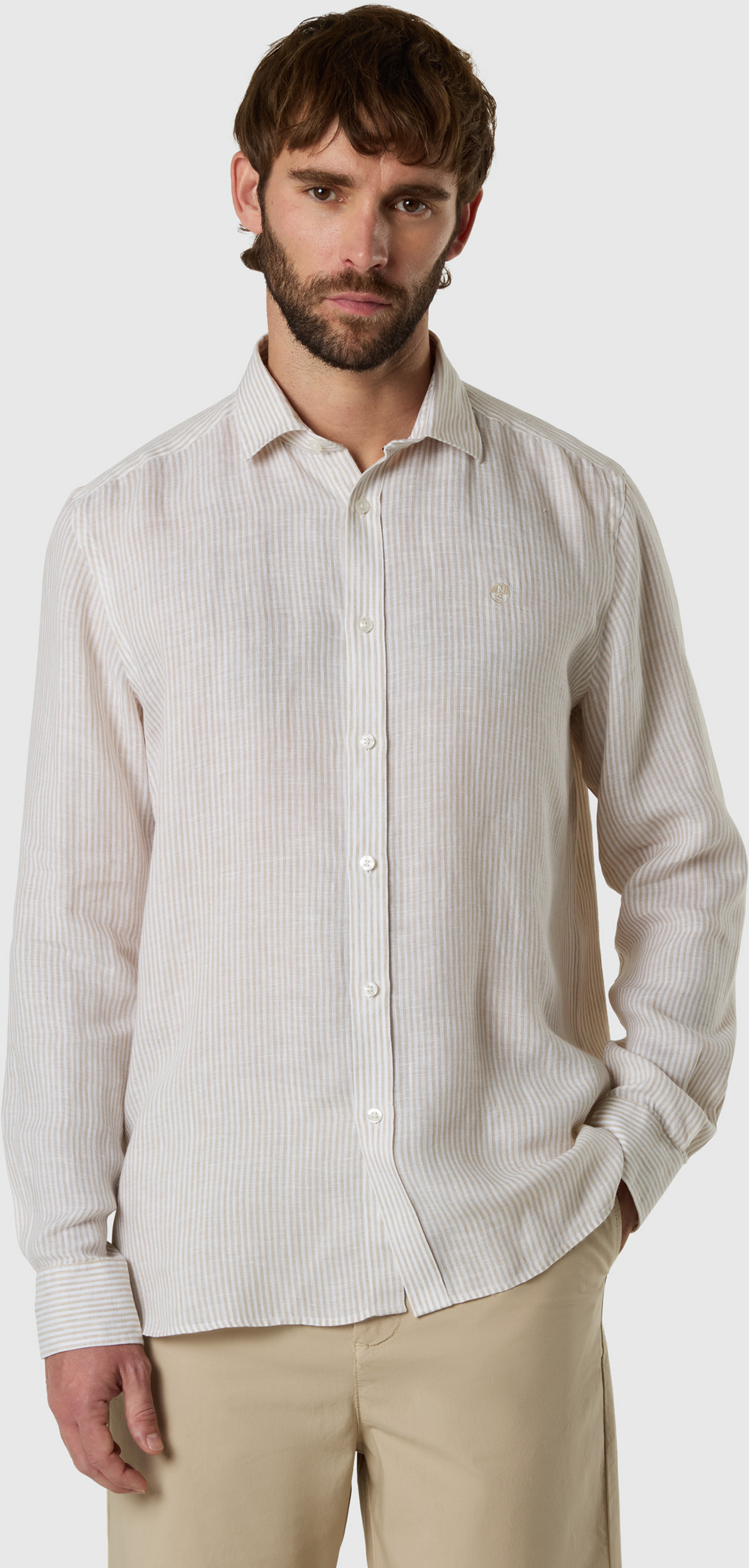 NORTH SAILS, North Sails Linen Shirt Bengal Striped