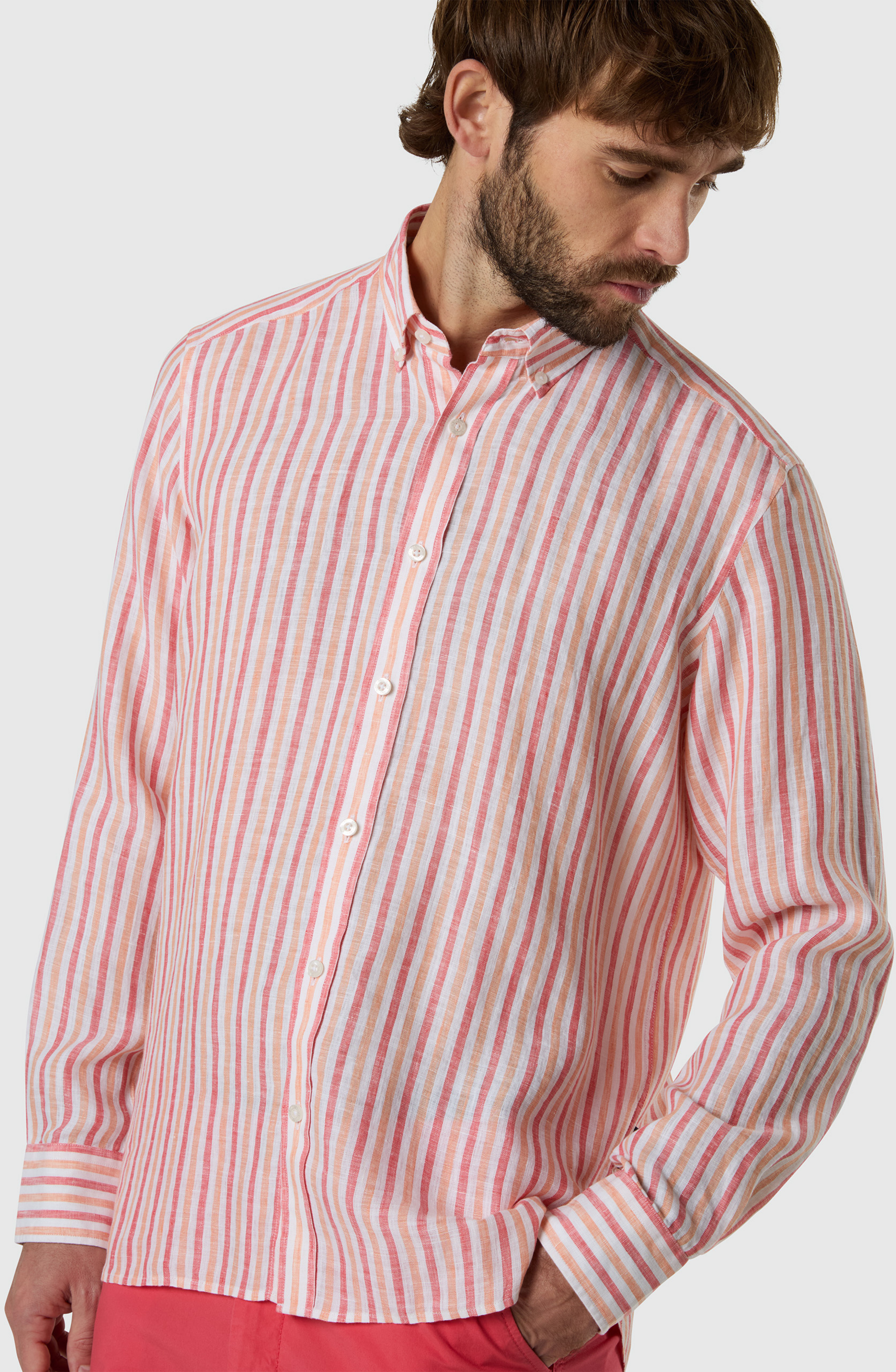 NORTH SAILS, North Sails Linen Shirt Faded Striped