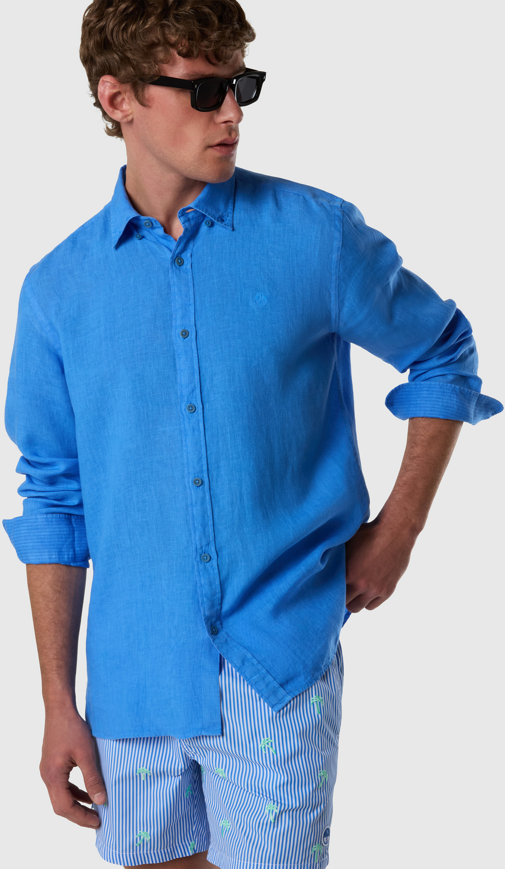 NORTH SAILS, North Sails Linen Shirt Garment-dyed