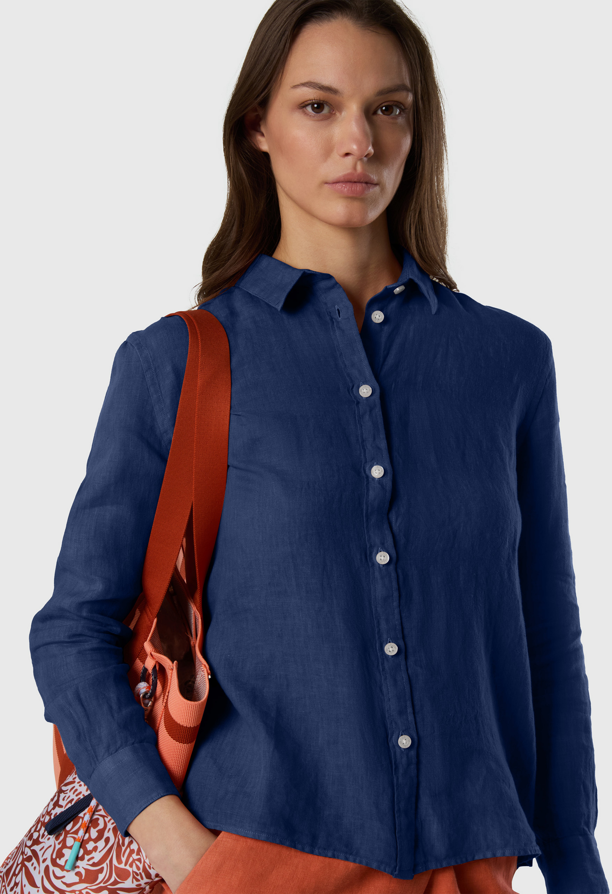 NORTH SAILS, North Sails Linen Shirt With Embroidered Logo