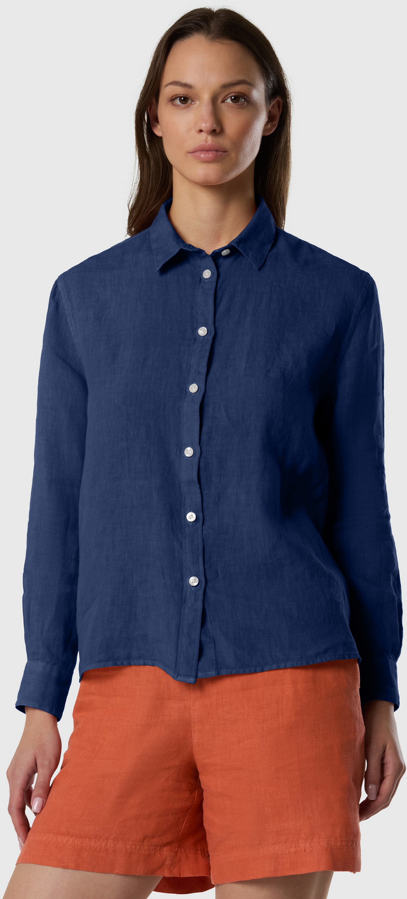 NORTH SAILS, North Sails Linen Shirt With Embroidered Logo