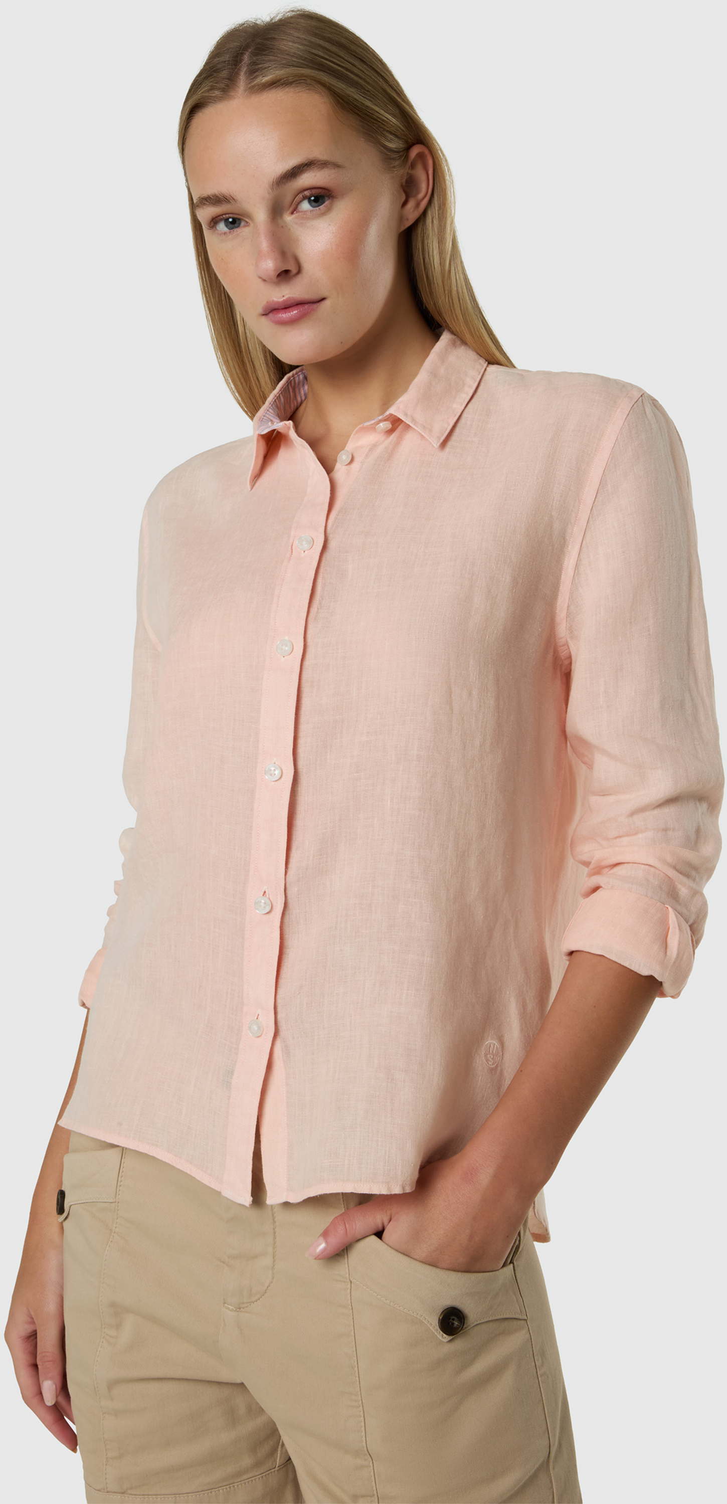 NORTH SAILS, North Sails Linen Shirt With Embroidered Logo