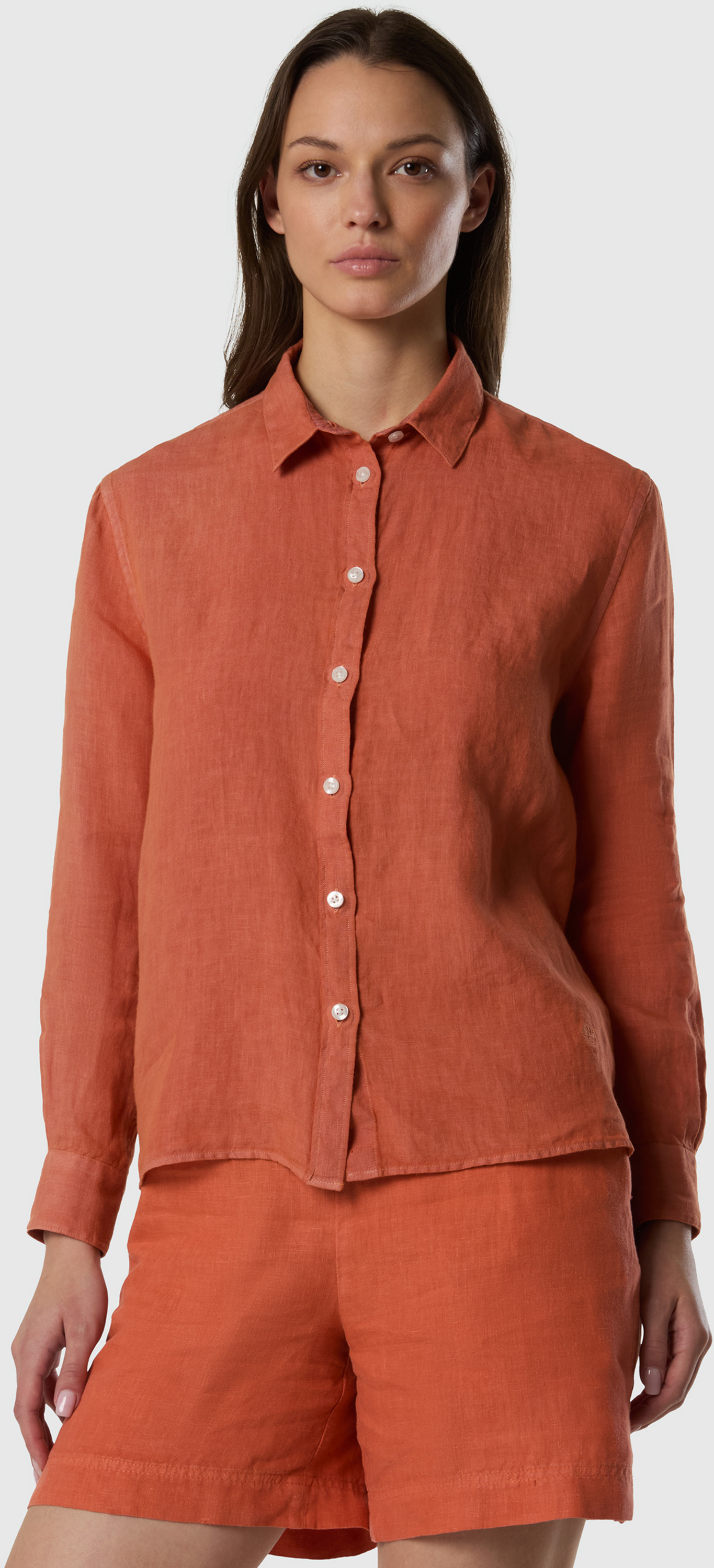 NORTH SAILS, North Sails Linen Shirt With Embroidered Logo