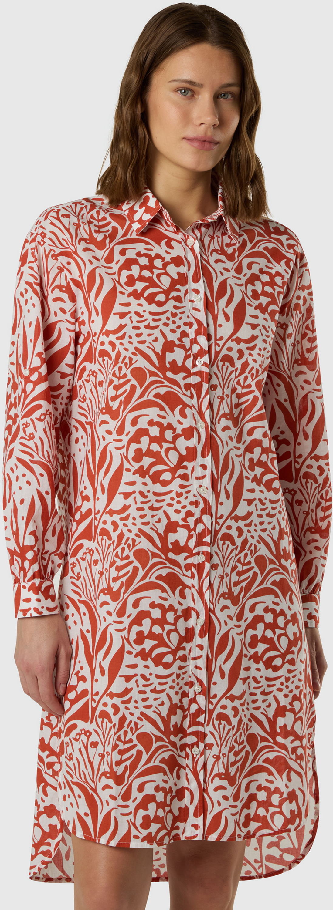 NORTH SAILS, North Sails Muslin Dress With Coral Print