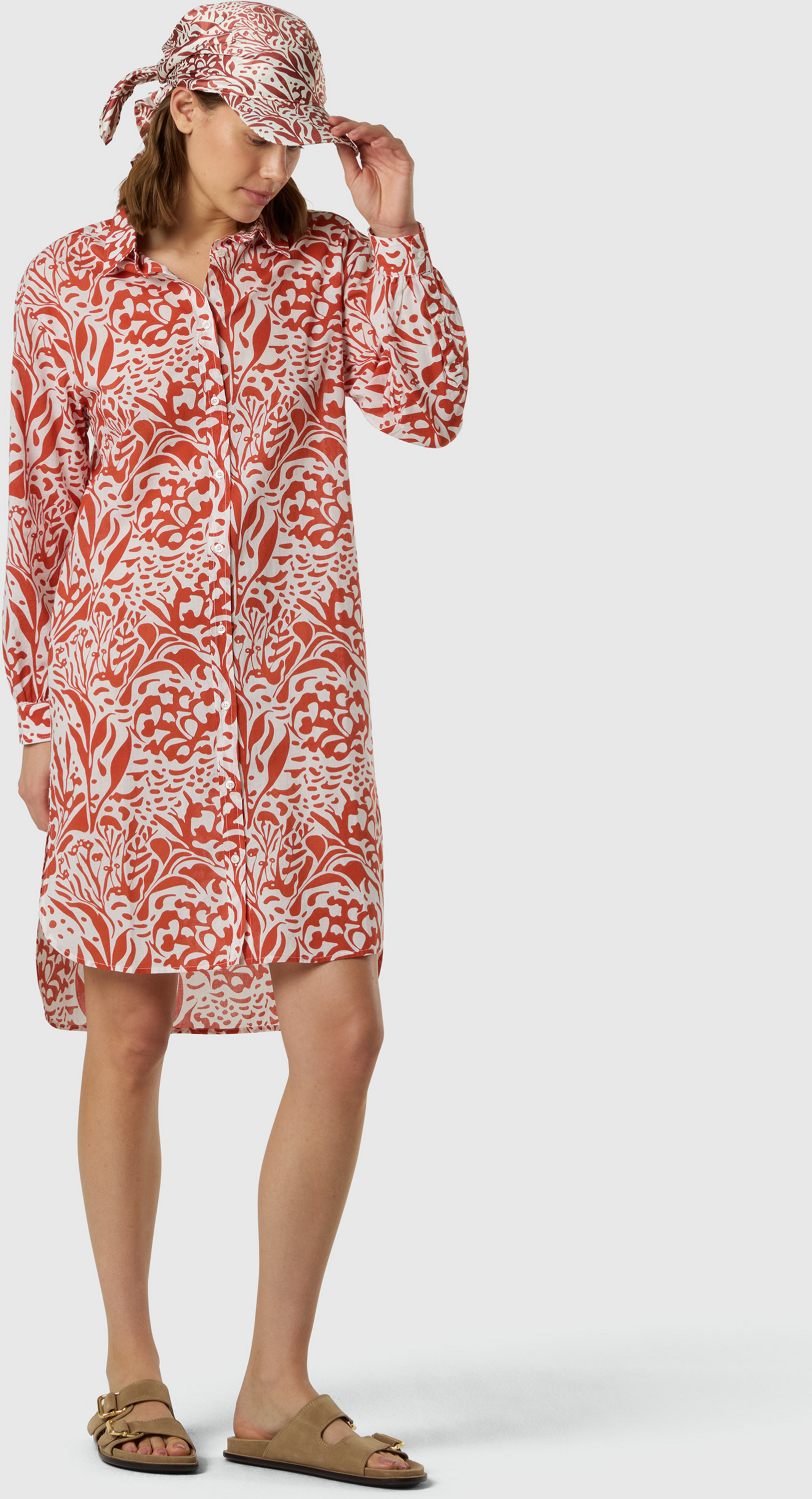 NORTH SAILS, North Sails Muslin Dress With Coral Print