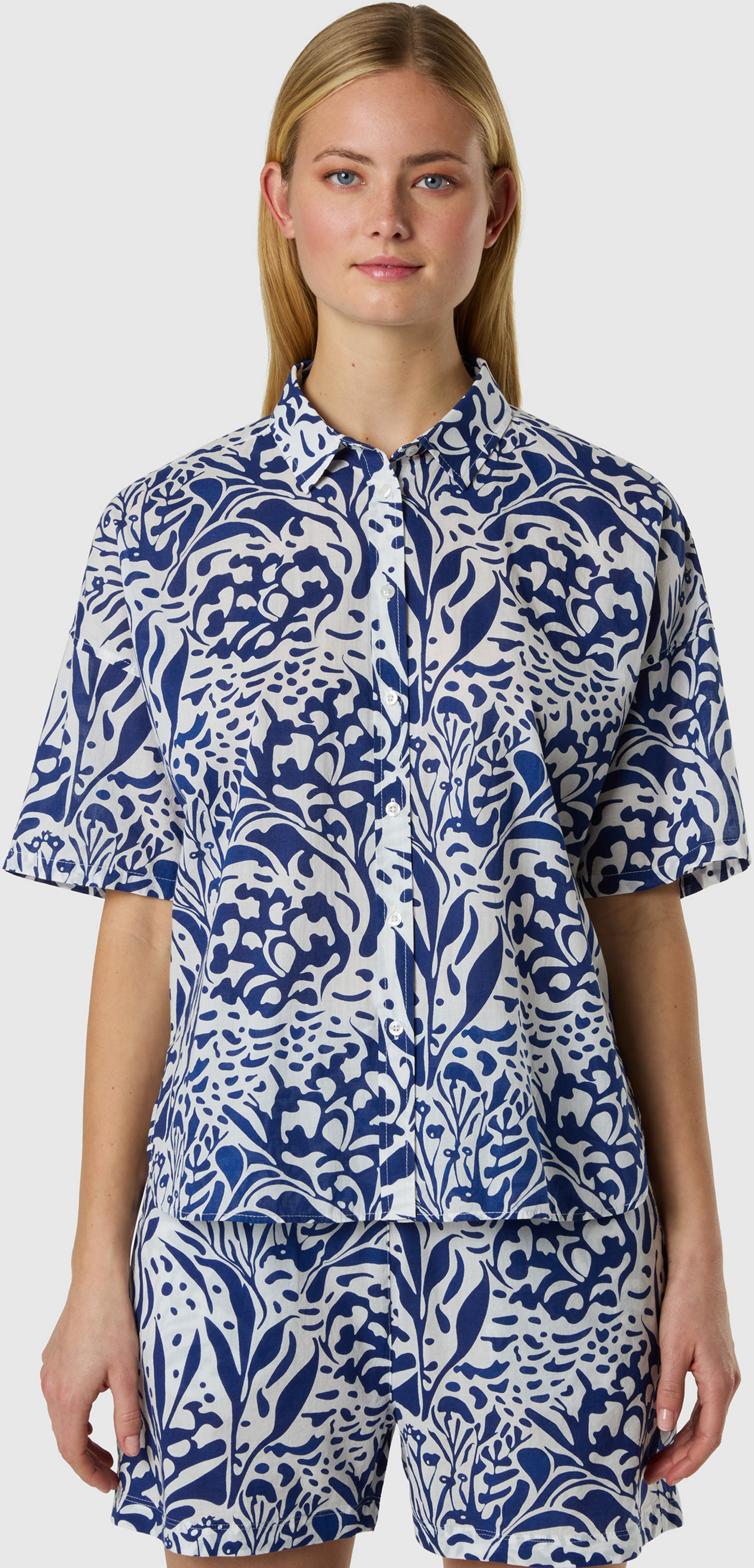 NORTH SAILS, North Sails Muslin Shirt With Coral Print