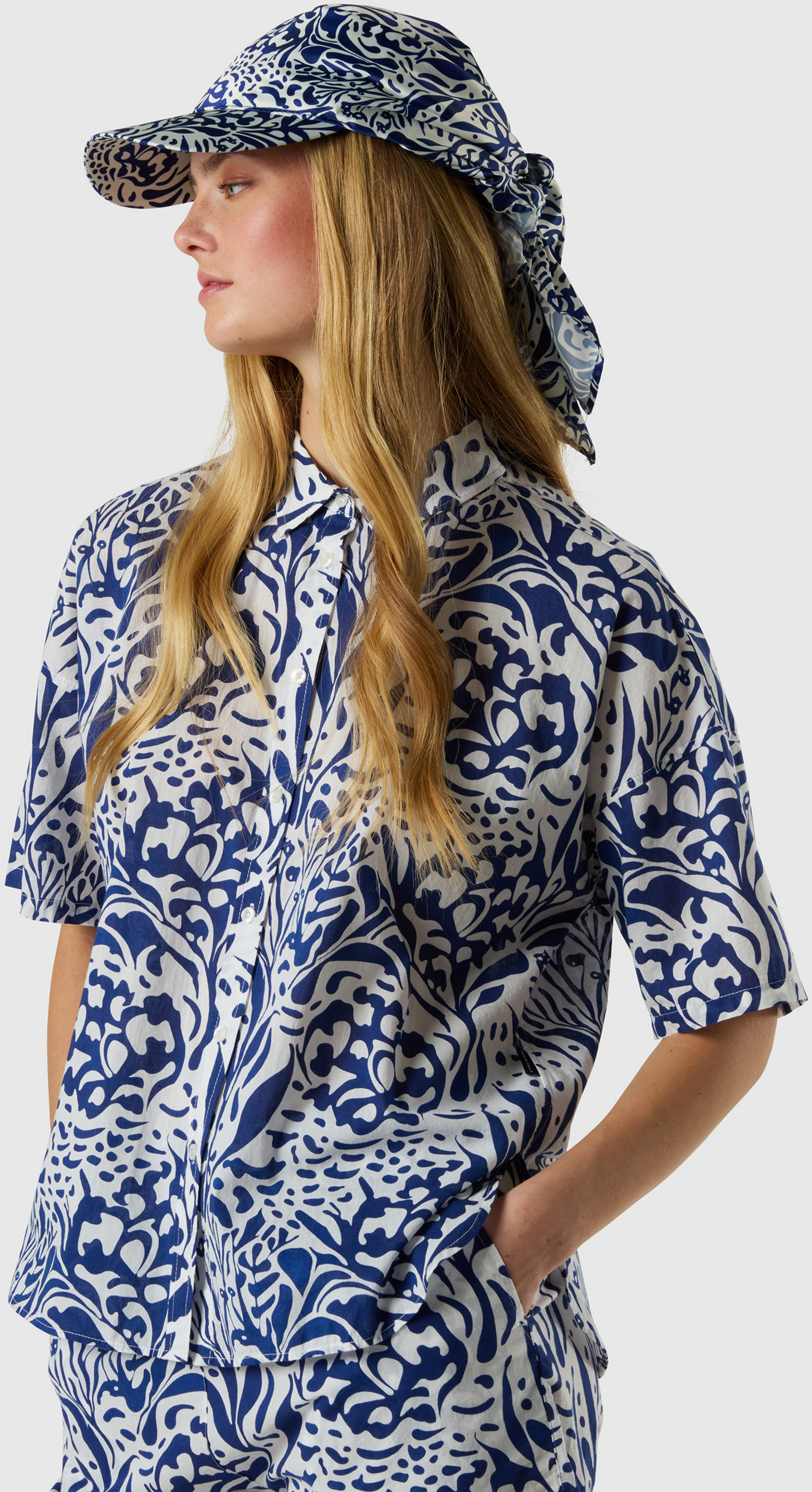 NORTH SAILS, North Sails Muslin Shirt With Coral Print