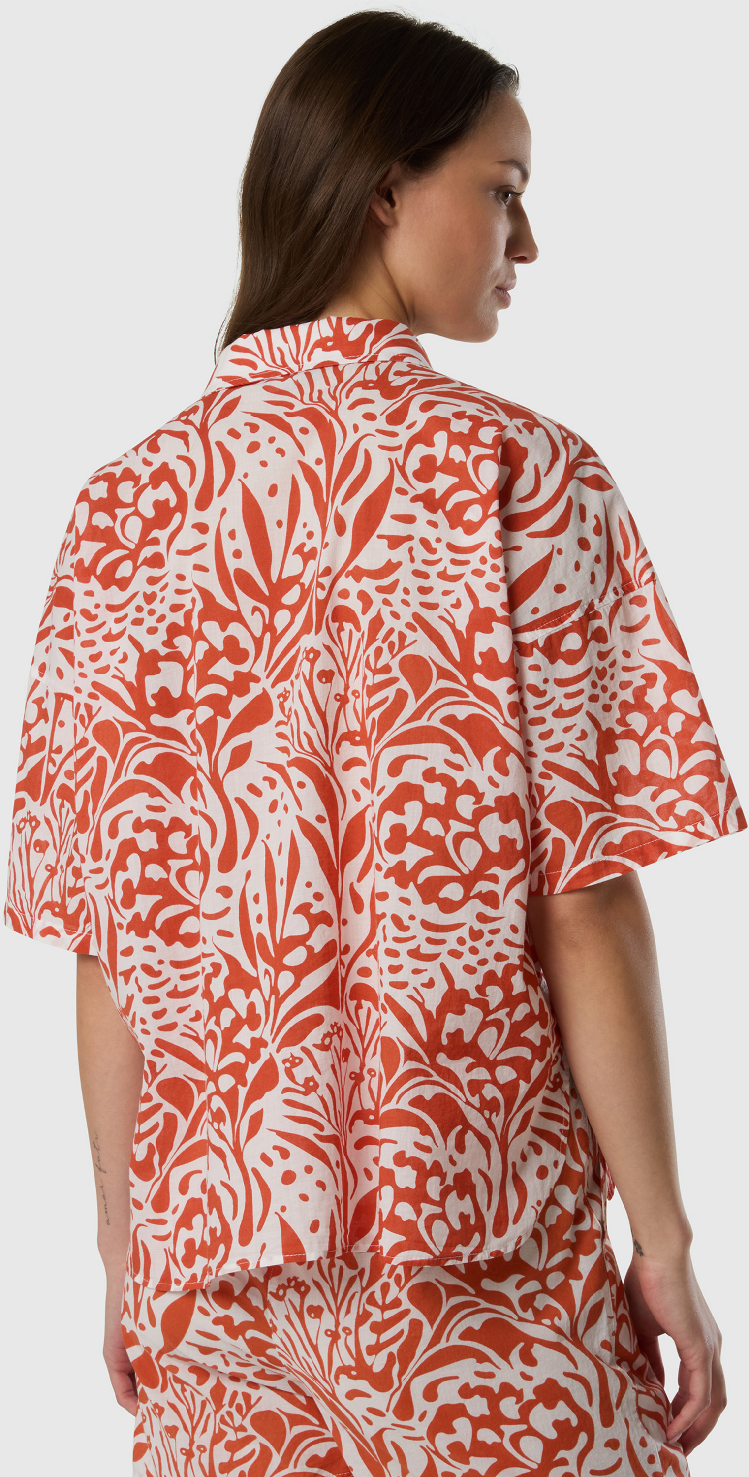 NORTH SAILS, North Sails Muslin Shirt With Coral Print
