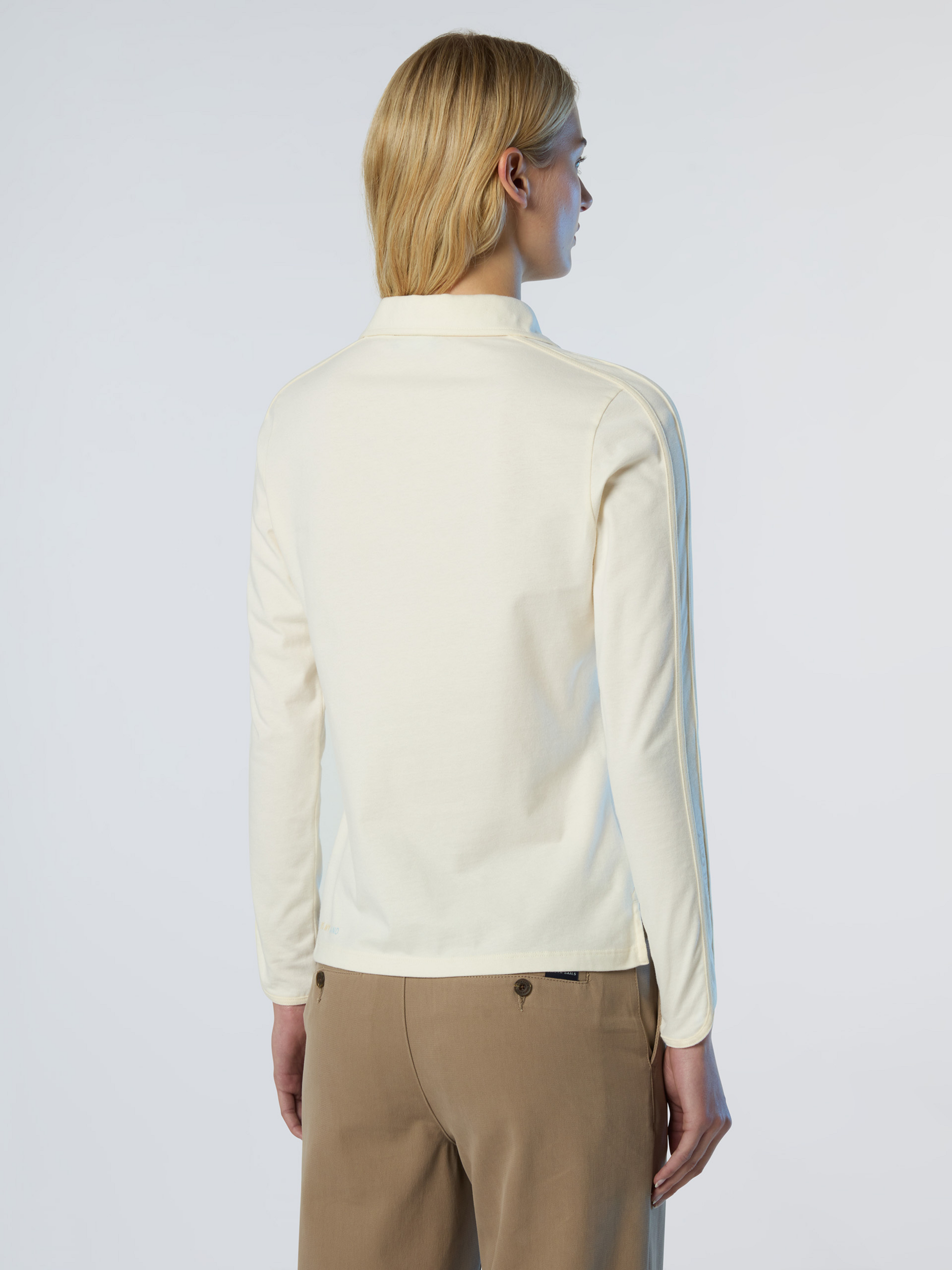 NORTH SAILS, North Sails Polo Shirt Long-sleeved Peachskin Fabric