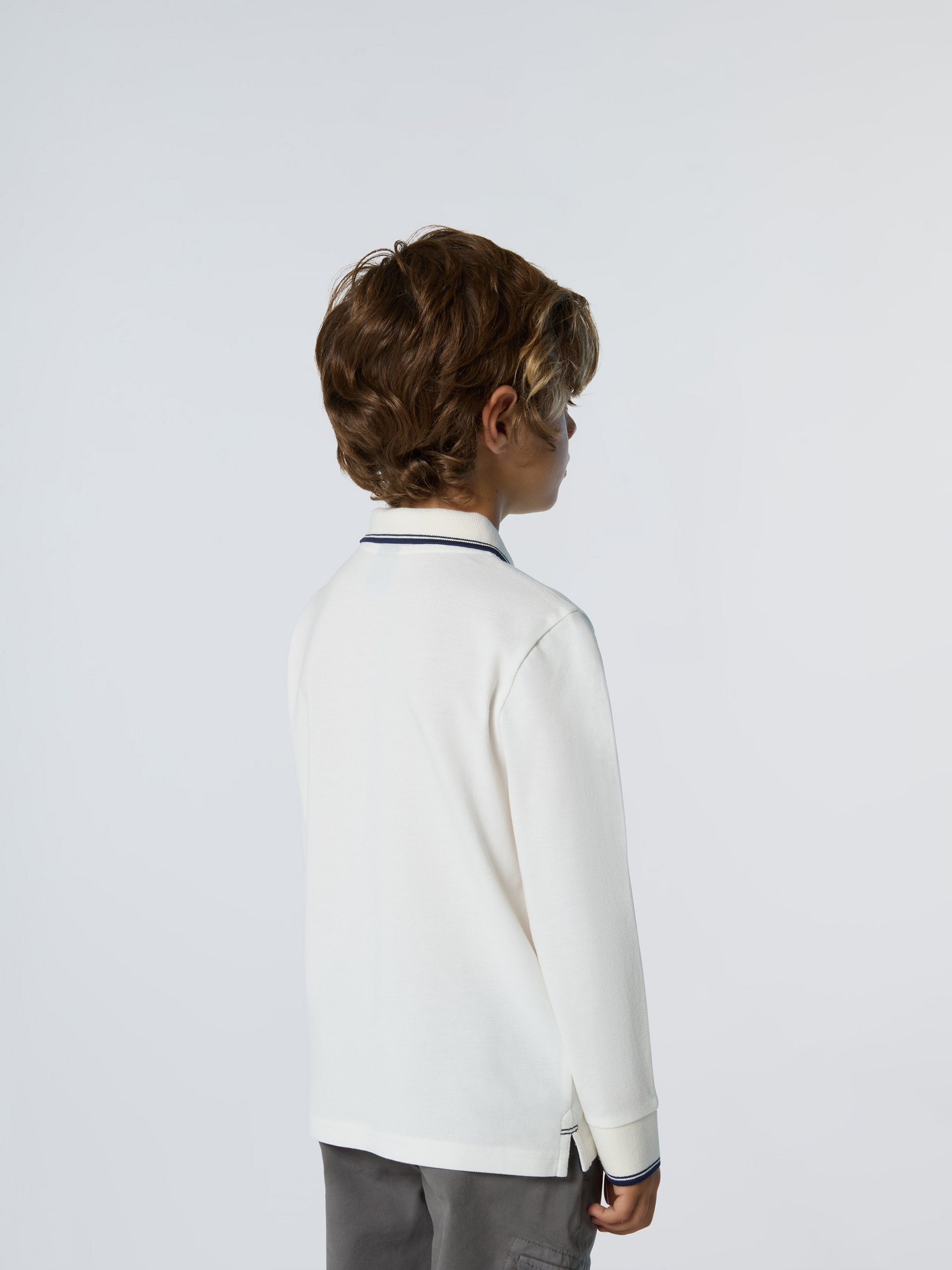 NORTH SAILS, North Sails Polo Shirt Long-sleeved With Collar Lettering