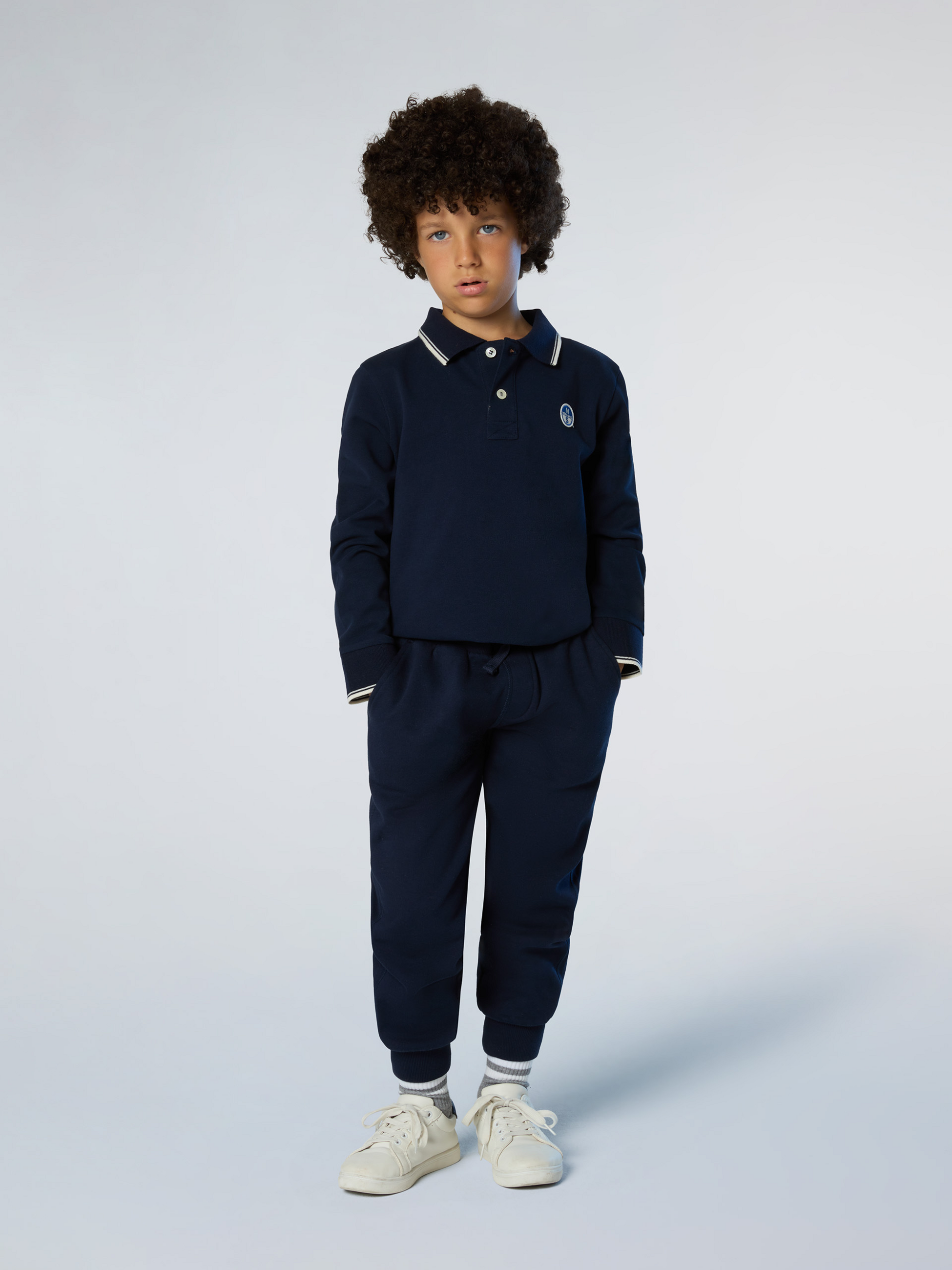 NORTH SAILS, North Sails Polo Shirt Long-sleeved With Collar Lettering