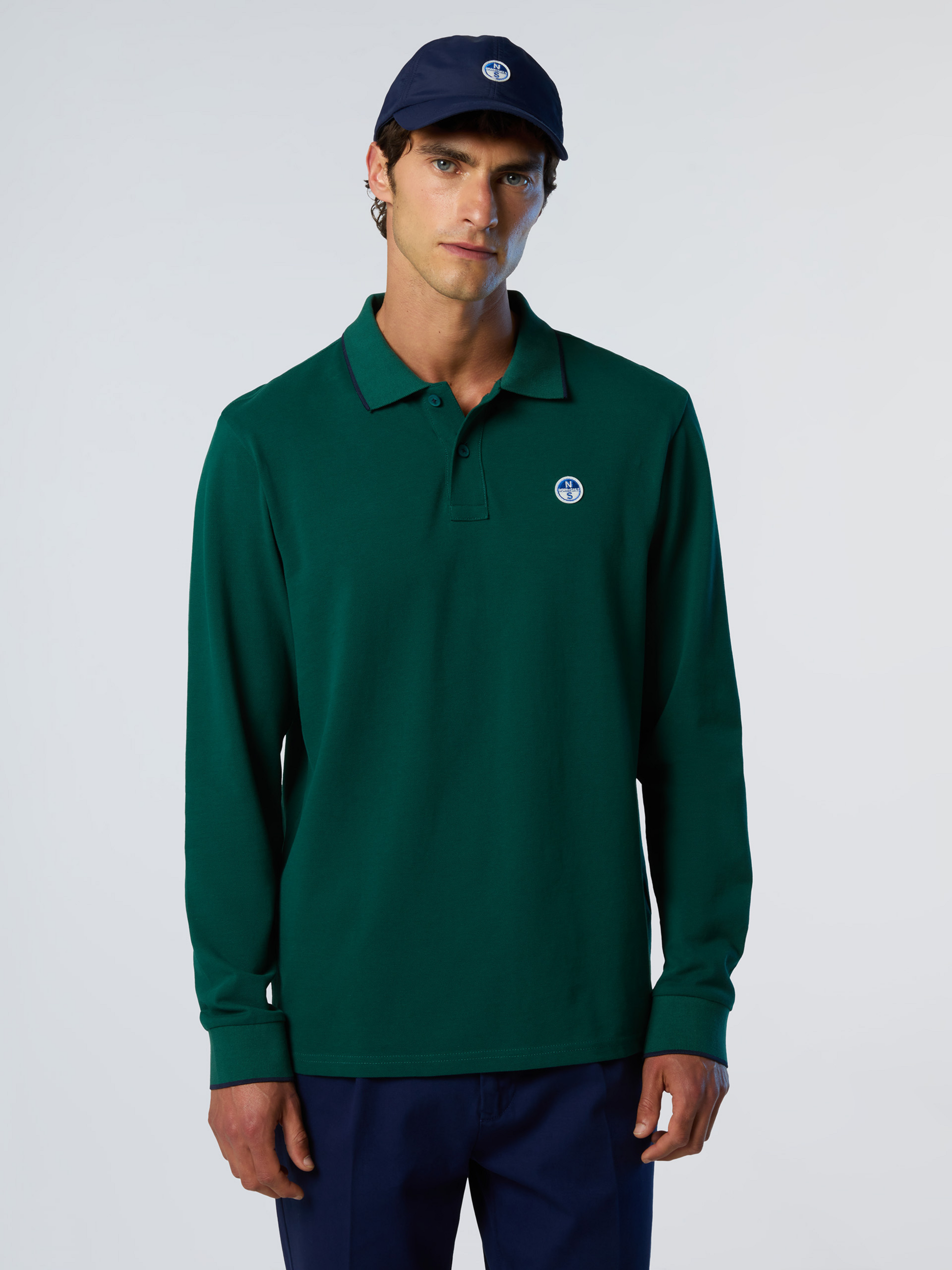 NORTH SAILS, North Sails Polo Shirt Long-sleeved With Logo Collar
