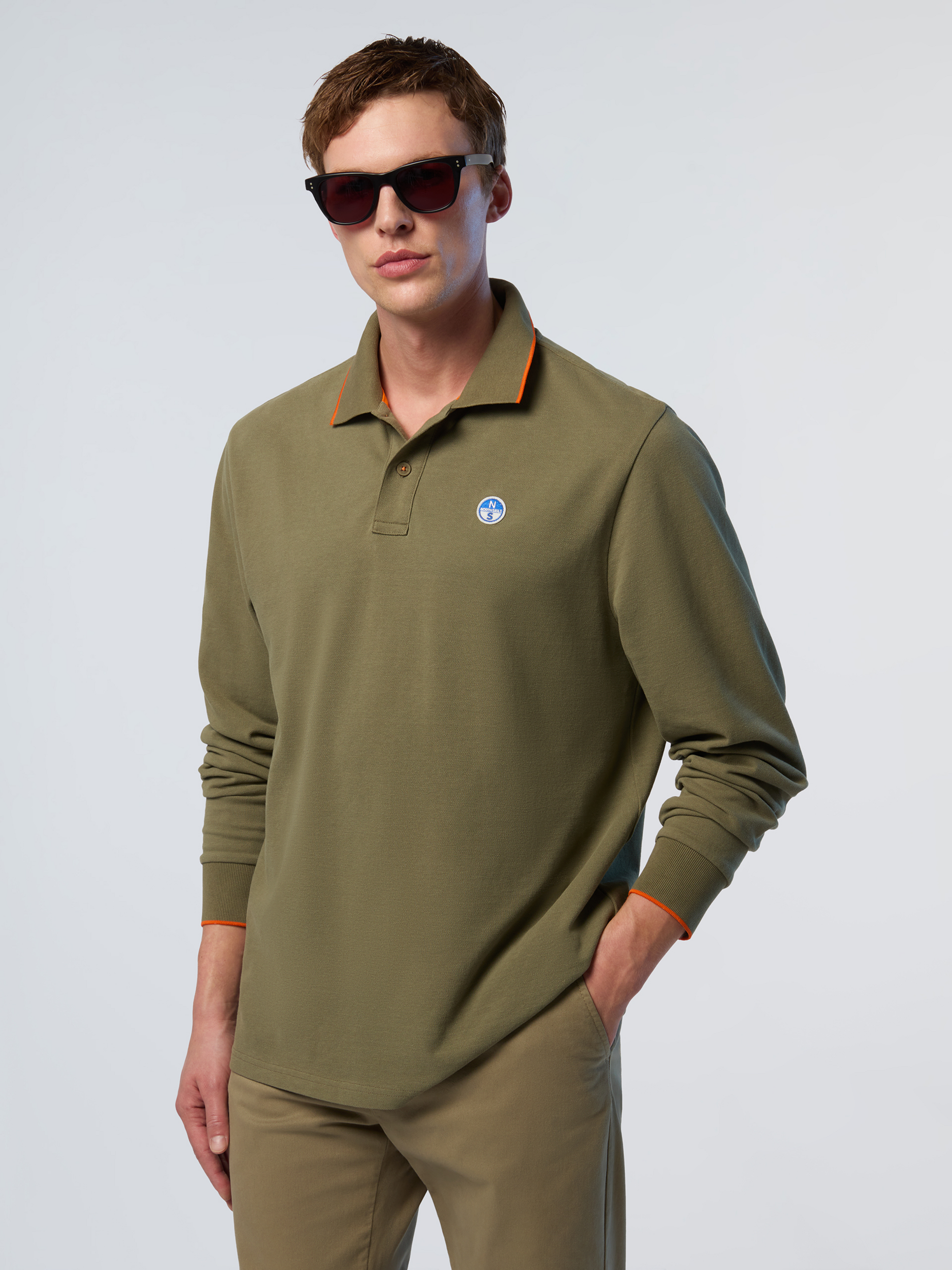 NORTH SAILS, North Sails Polo Shirt Long-sleeved With Logo Collar