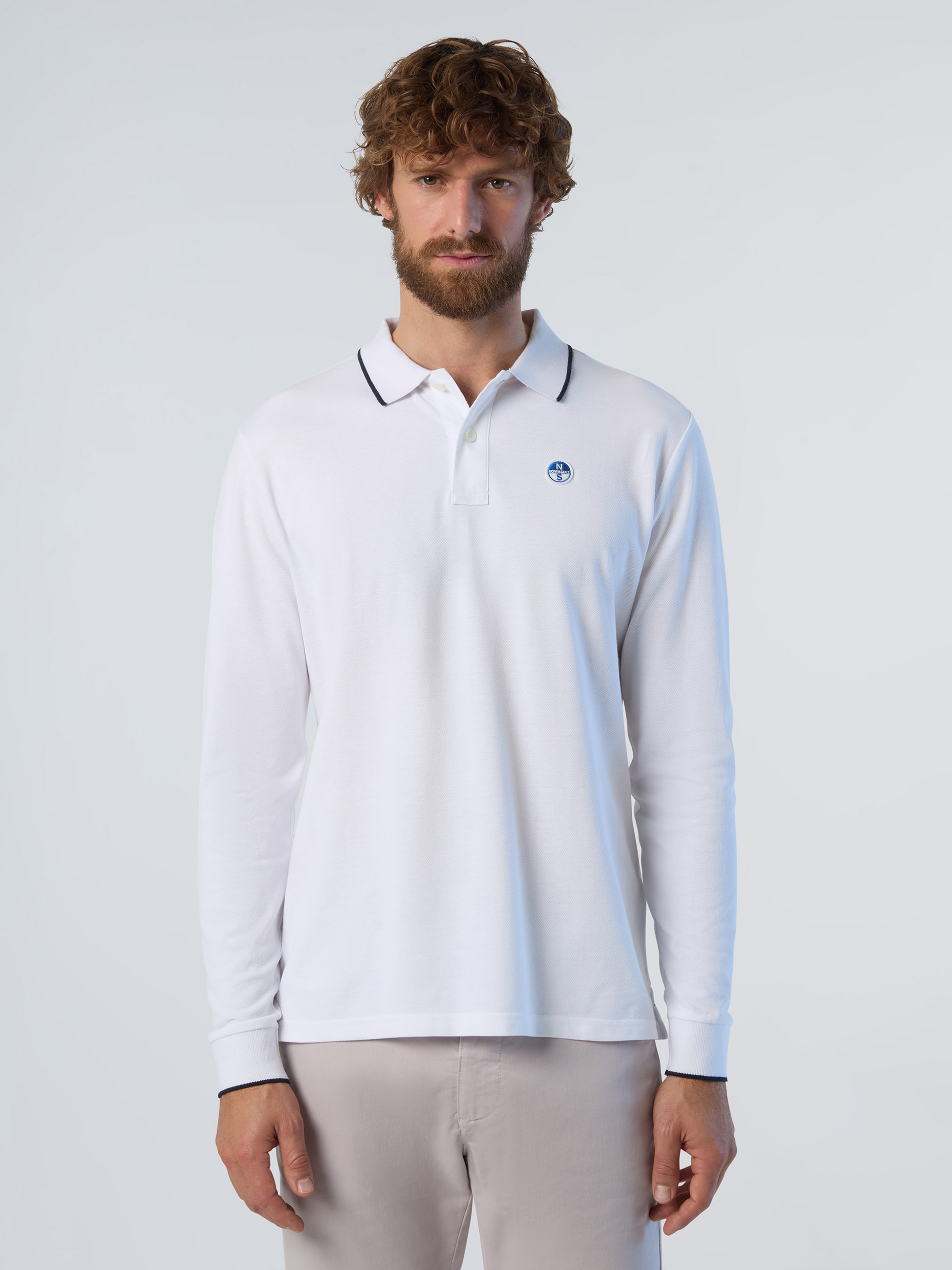 NORTH SAILS, North Sails Polo Shirt Long-sleeved With Logo Collar