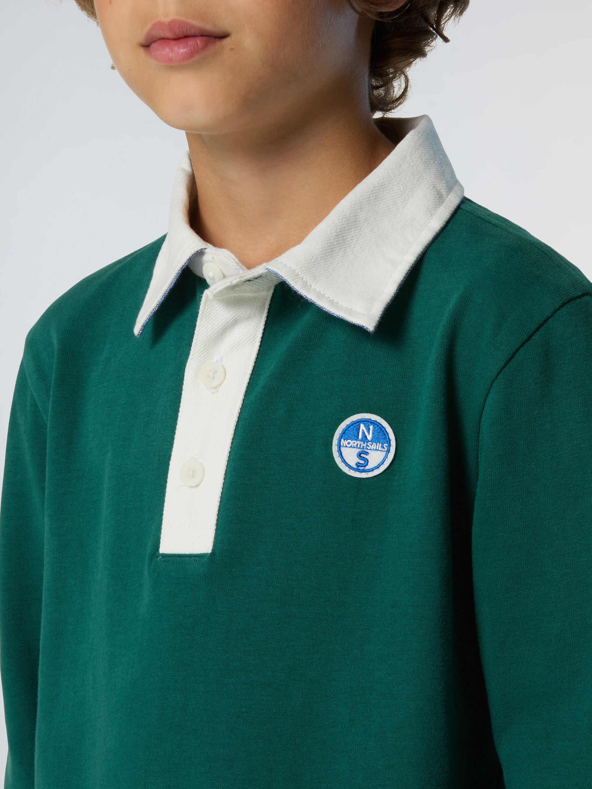 NORTH SAILS, North Sails Polo Shirt Long-sleeved With Logo Patch