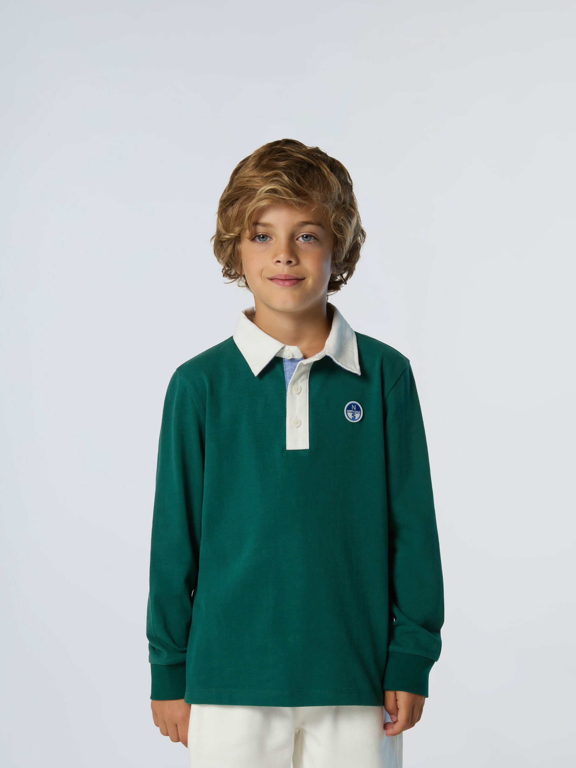 NORTH SAILS, North Sails Polo Shirt Long-sleeved With Logo Patch