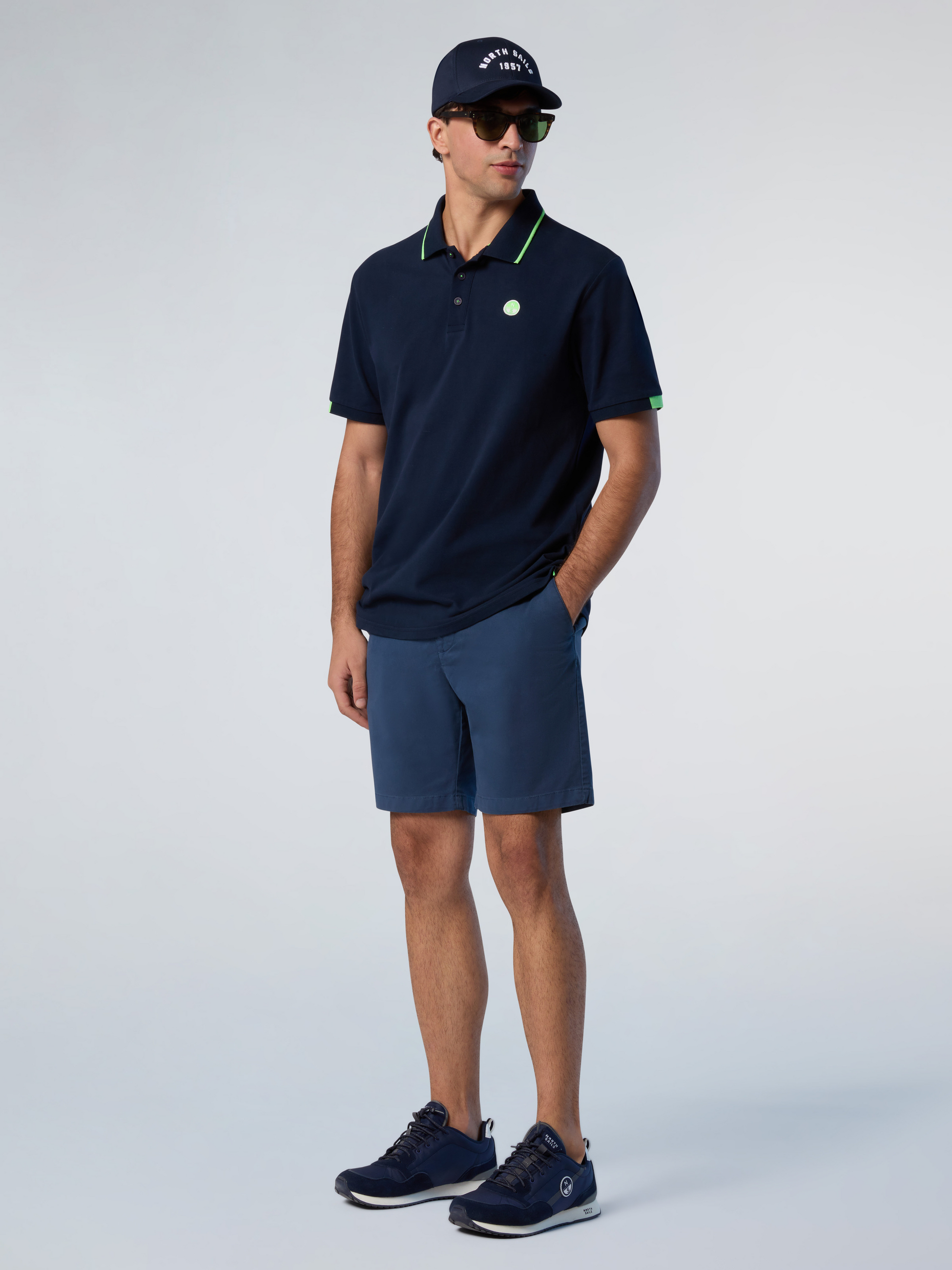 NORTH SAILS, North Sails Polo Shirt With Neon Logo