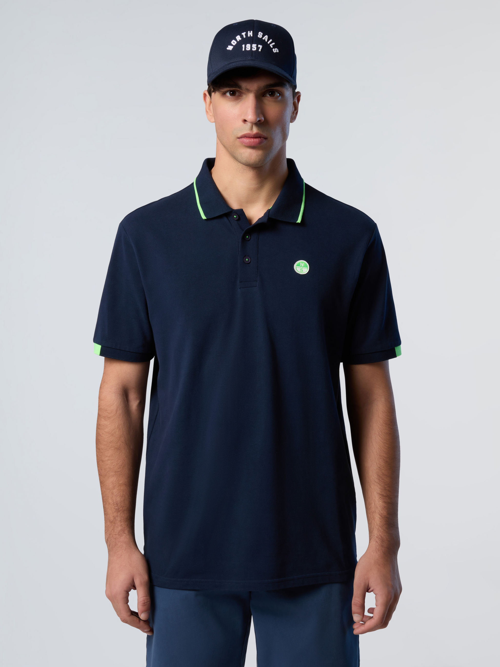 NORTH SAILS, North Sails Polo Shirt With Neon Logo