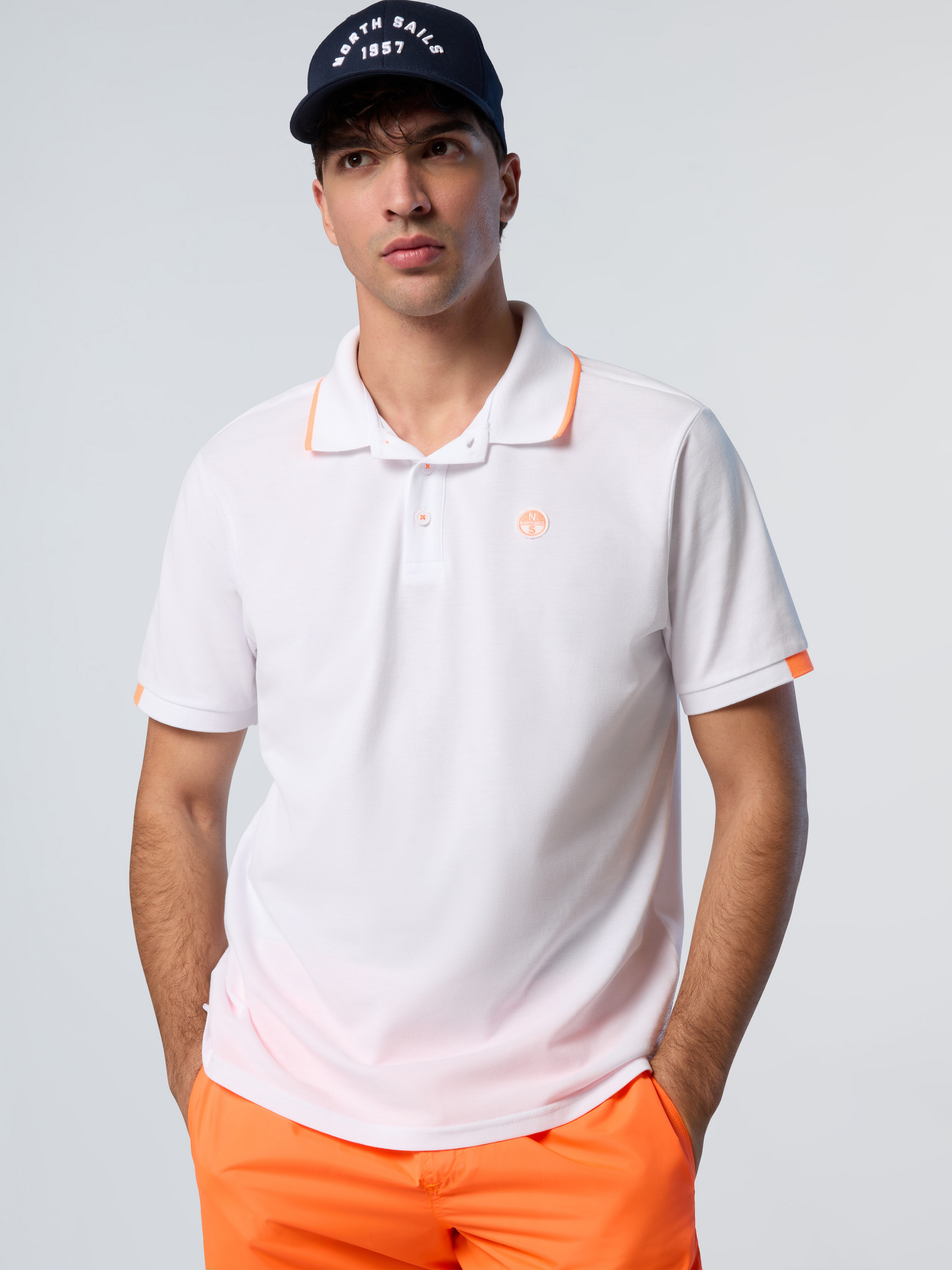 NORTH SAILS, North Sails Polo Shirt With Neon Logo
