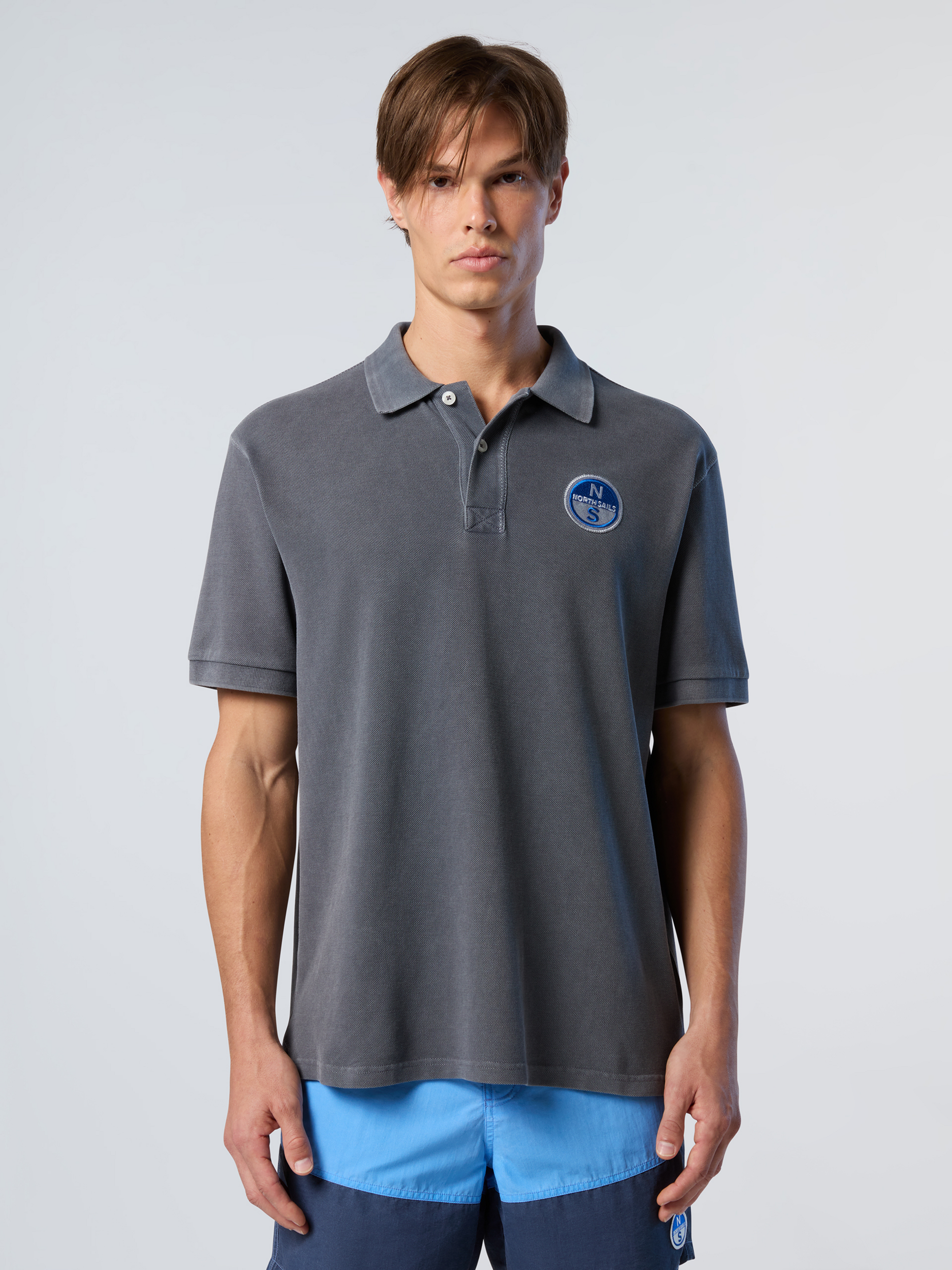 NORTH SAILS, North Sails Polo Shirt With Pigment-dyed Finish