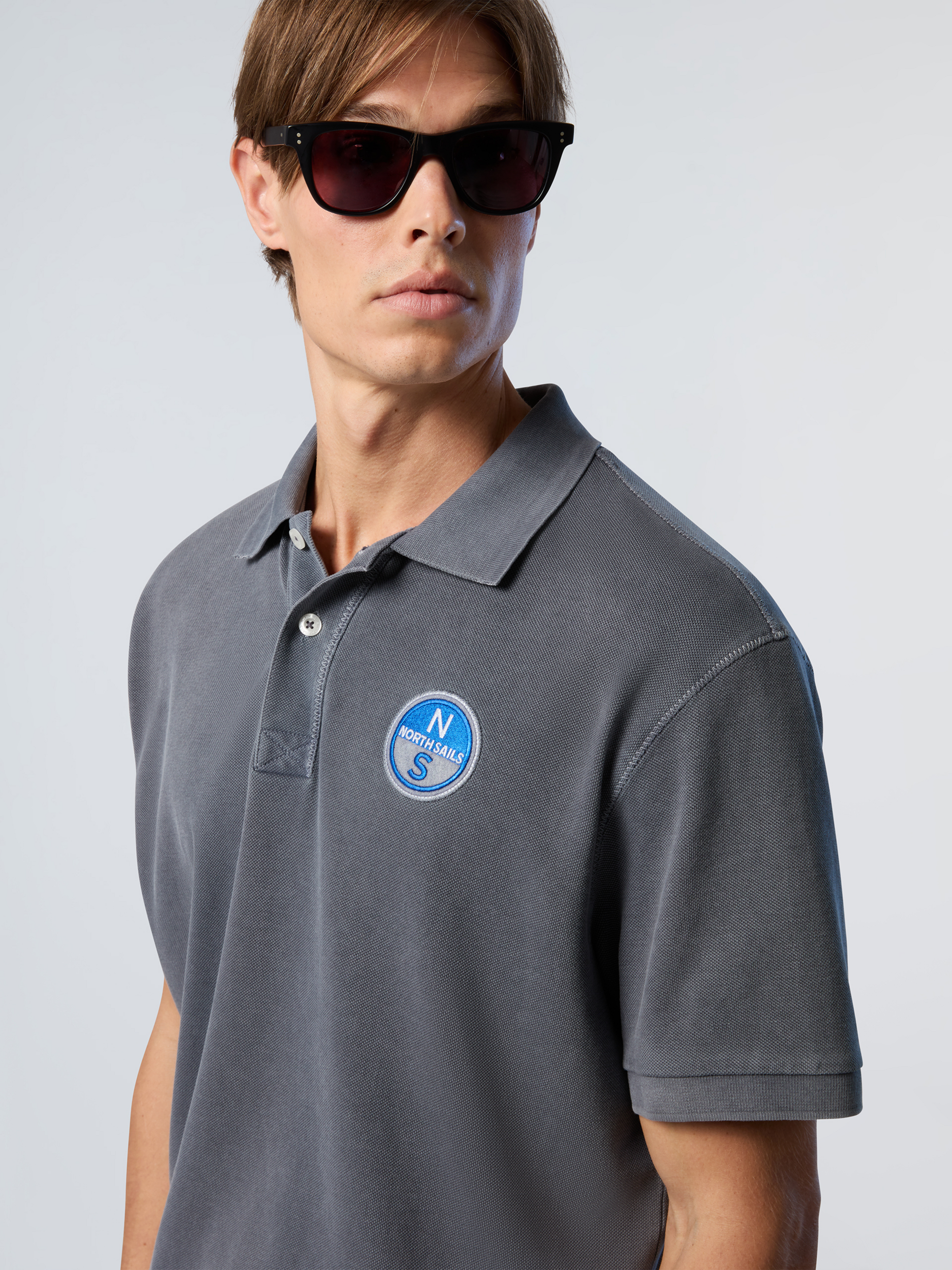 NORTH SAILS, North Sails Polo Shirt With Pigment-dyed Finish