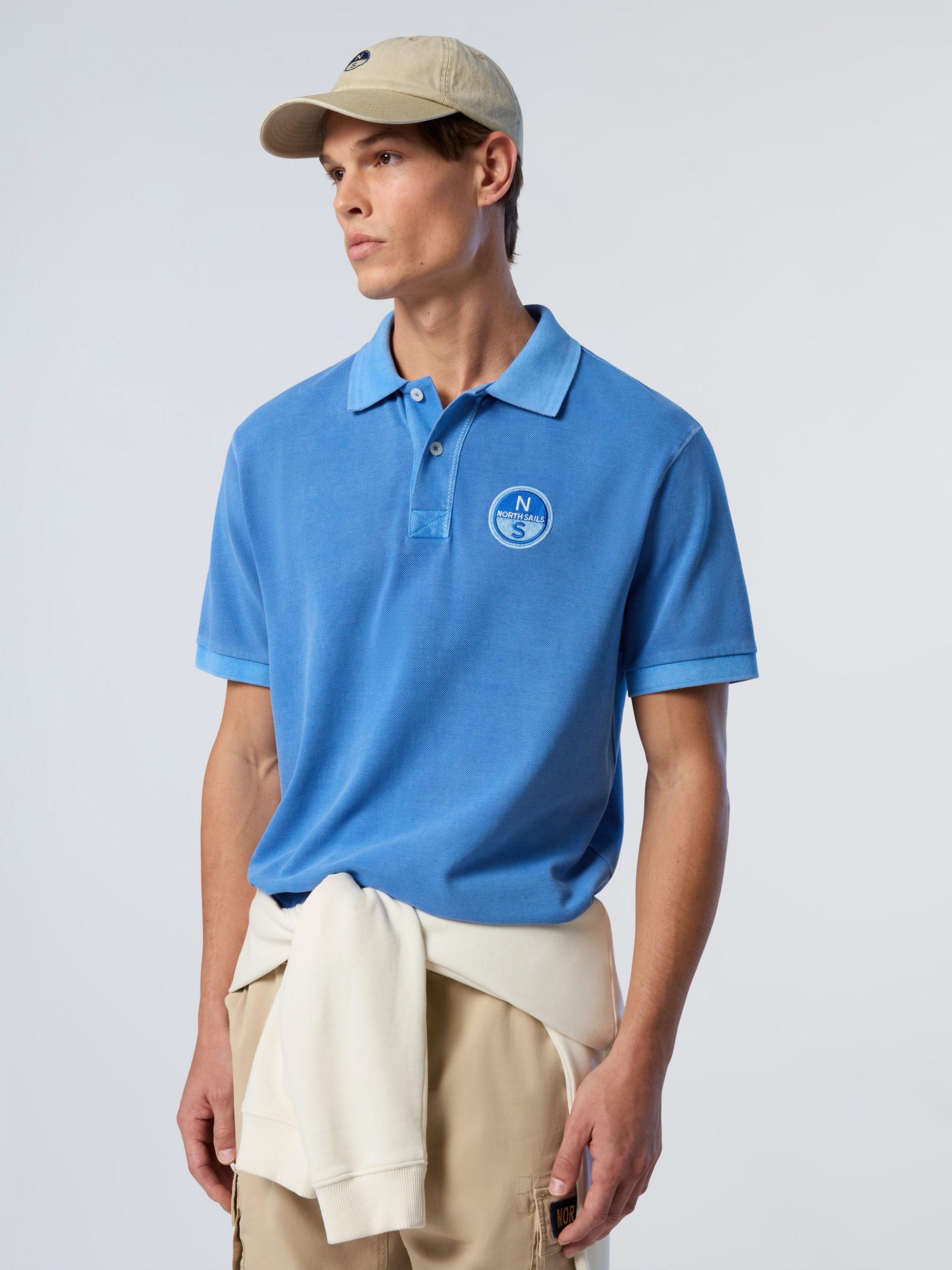 NORTH SAILS, North Sails Polo Shirt With Pigment-dyed Finish