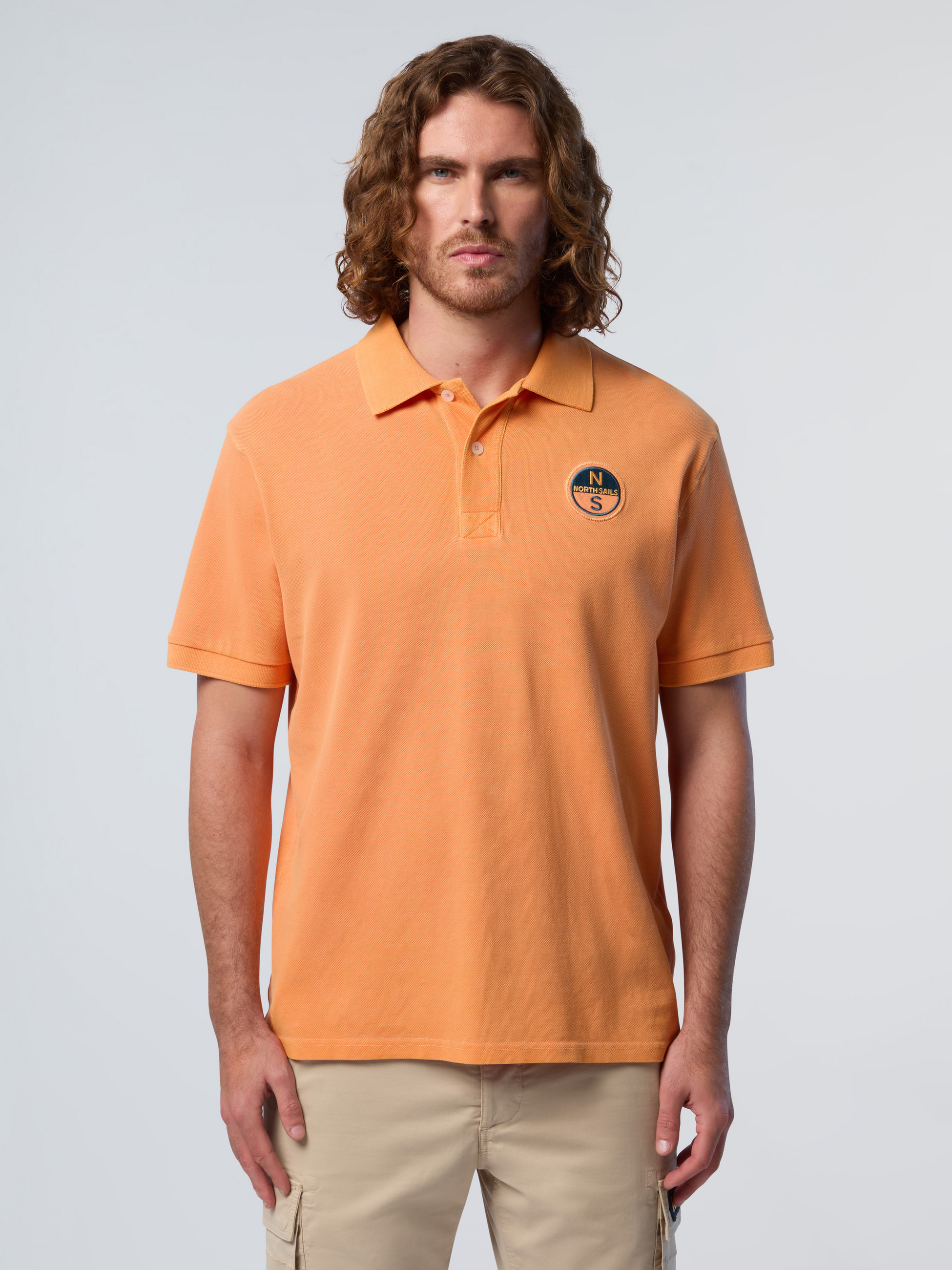 NORTH SAILS, North Sails Polo Shirt With Pigment-dyed Finish