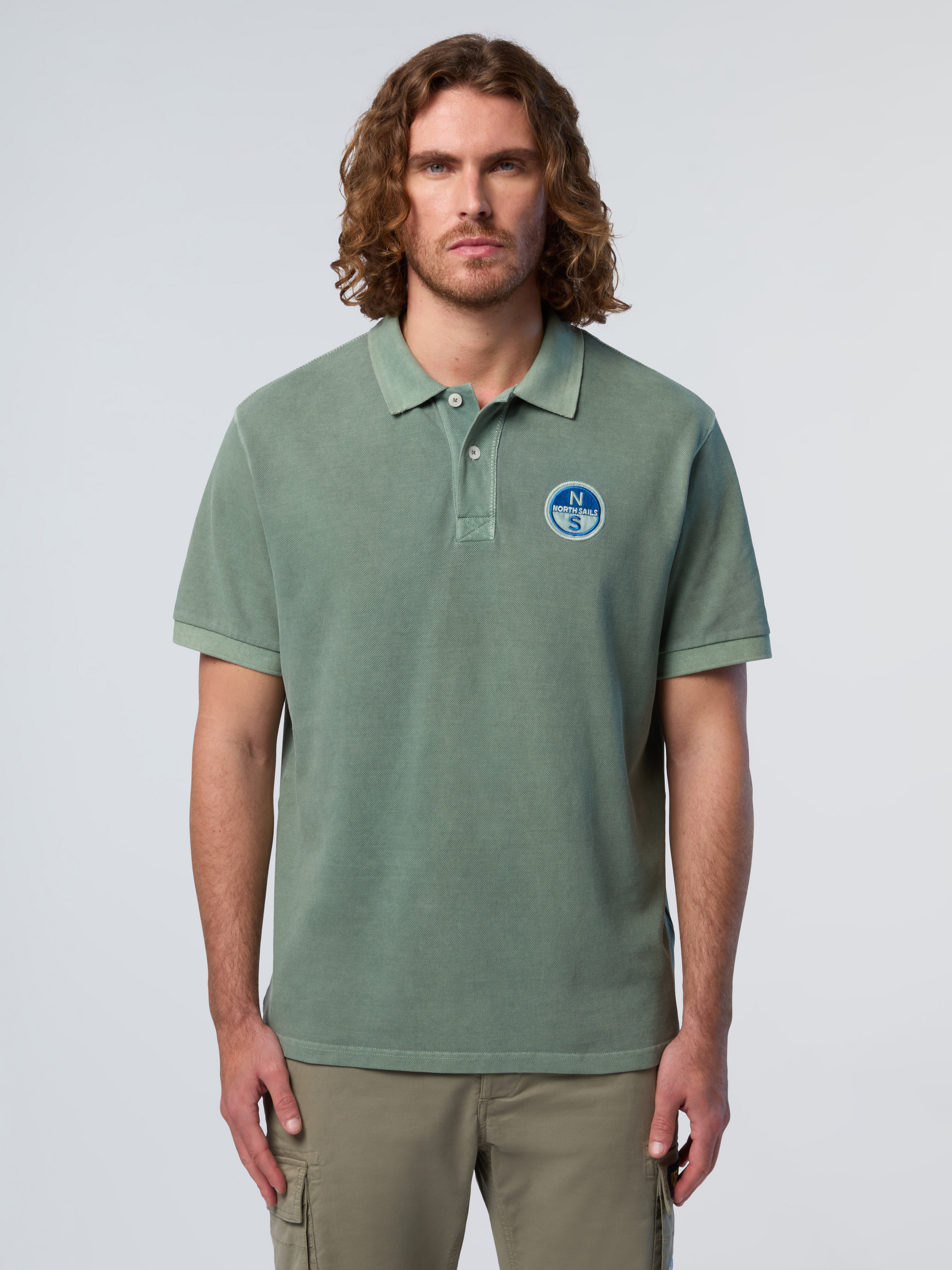 NORTH SAILS, North Sails Polo Shirt With Pigment-dyed Finish