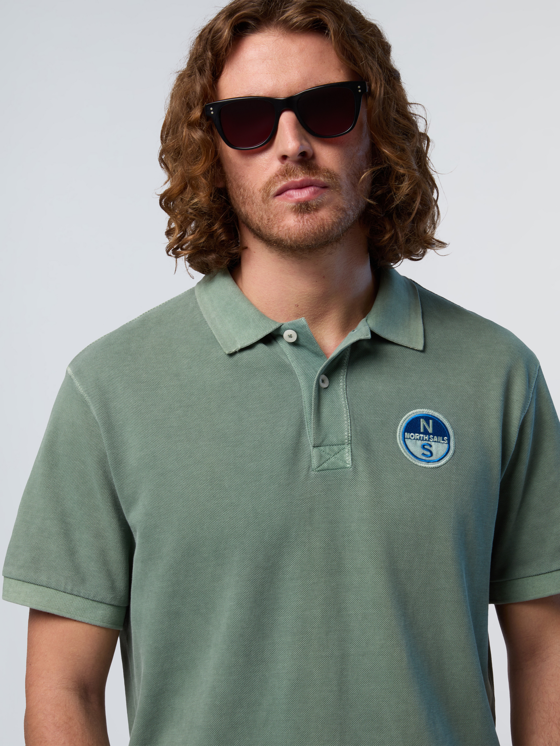NORTH SAILS, North Sails Polo Shirt With Pigment-dyed Finish