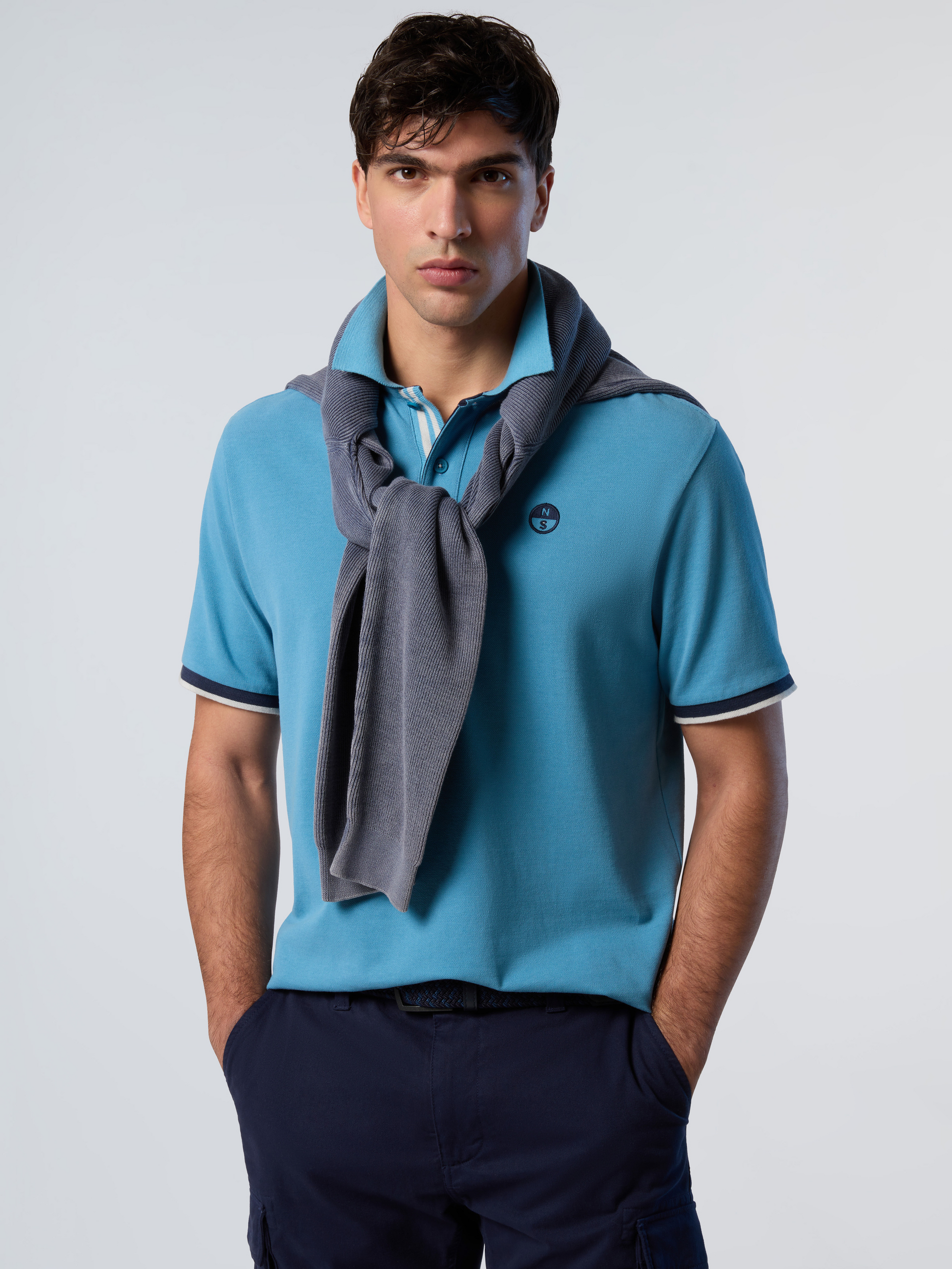 NORTH SAILS, North Sails Polo Shirt With Striped Placket