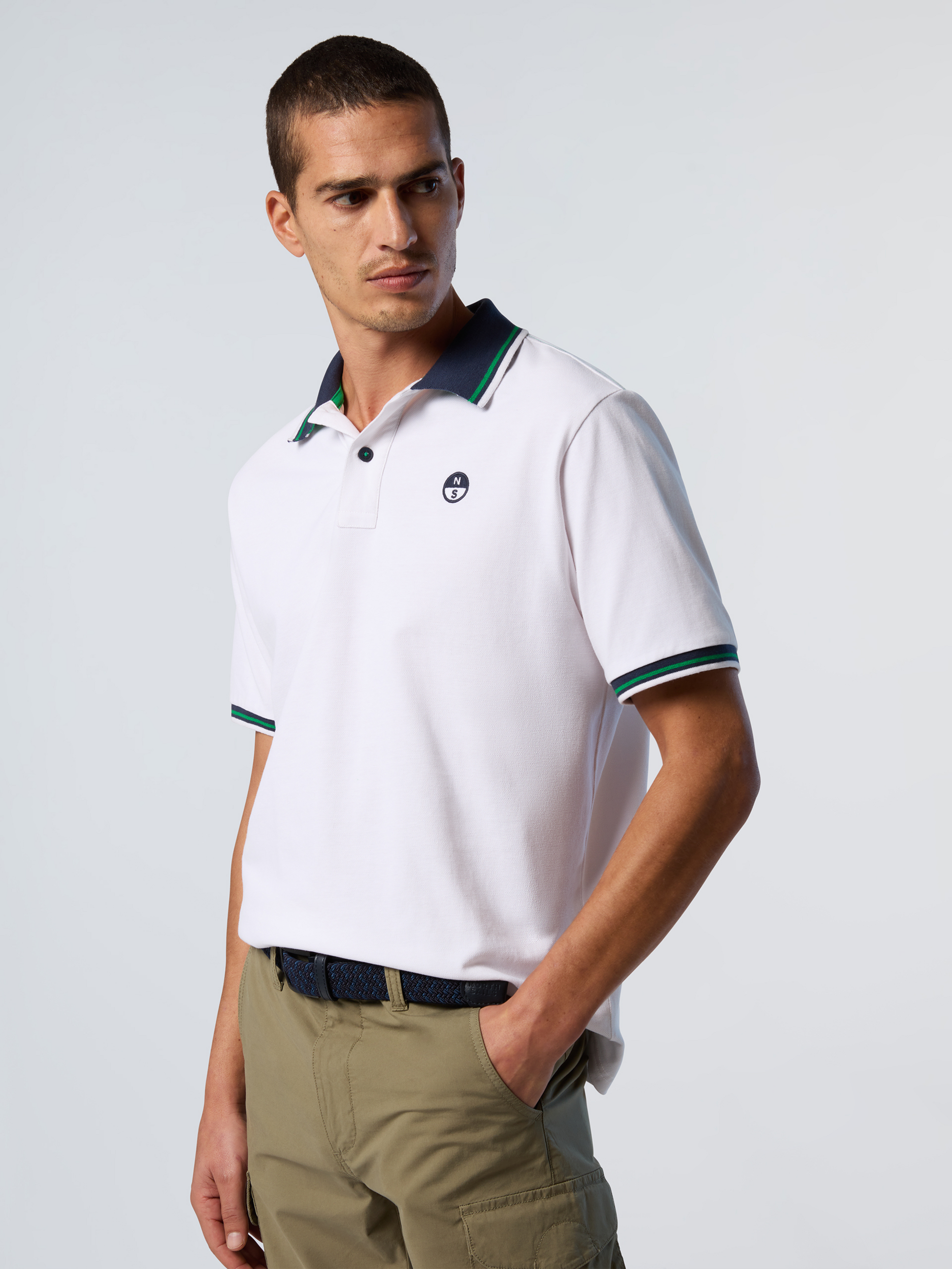 NORTH SAILS, North Sails Polo Shirt With Striped Trims