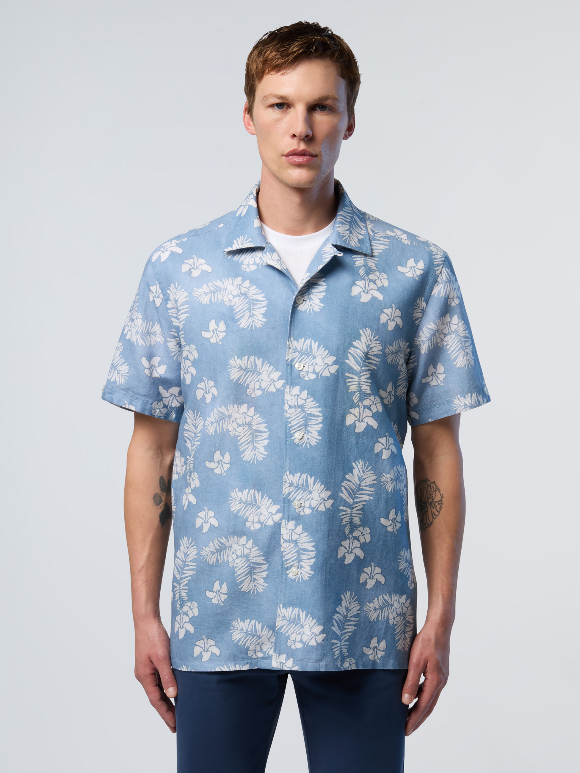 NORTH SAILS, North Sails Shirt Bowling With Tropical Print