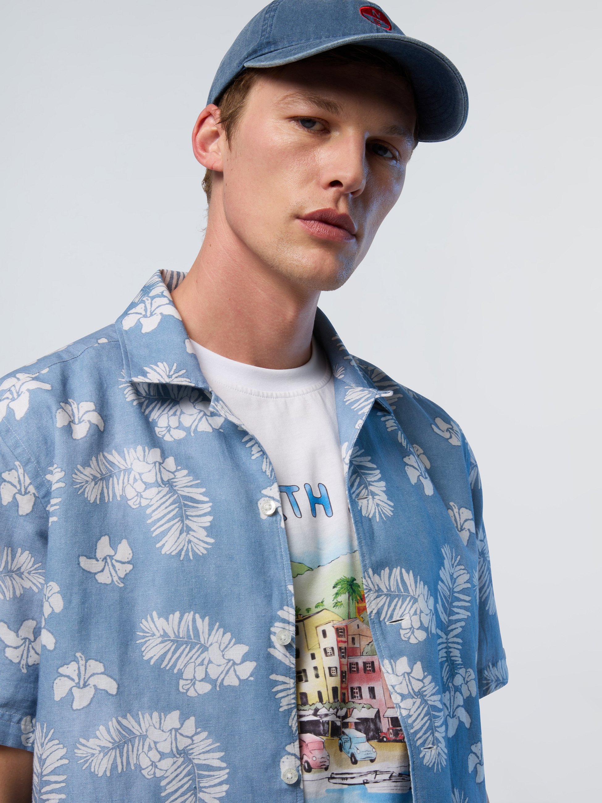 NORTH SAILS, North Sails Shirt Bowling With Tropical Print