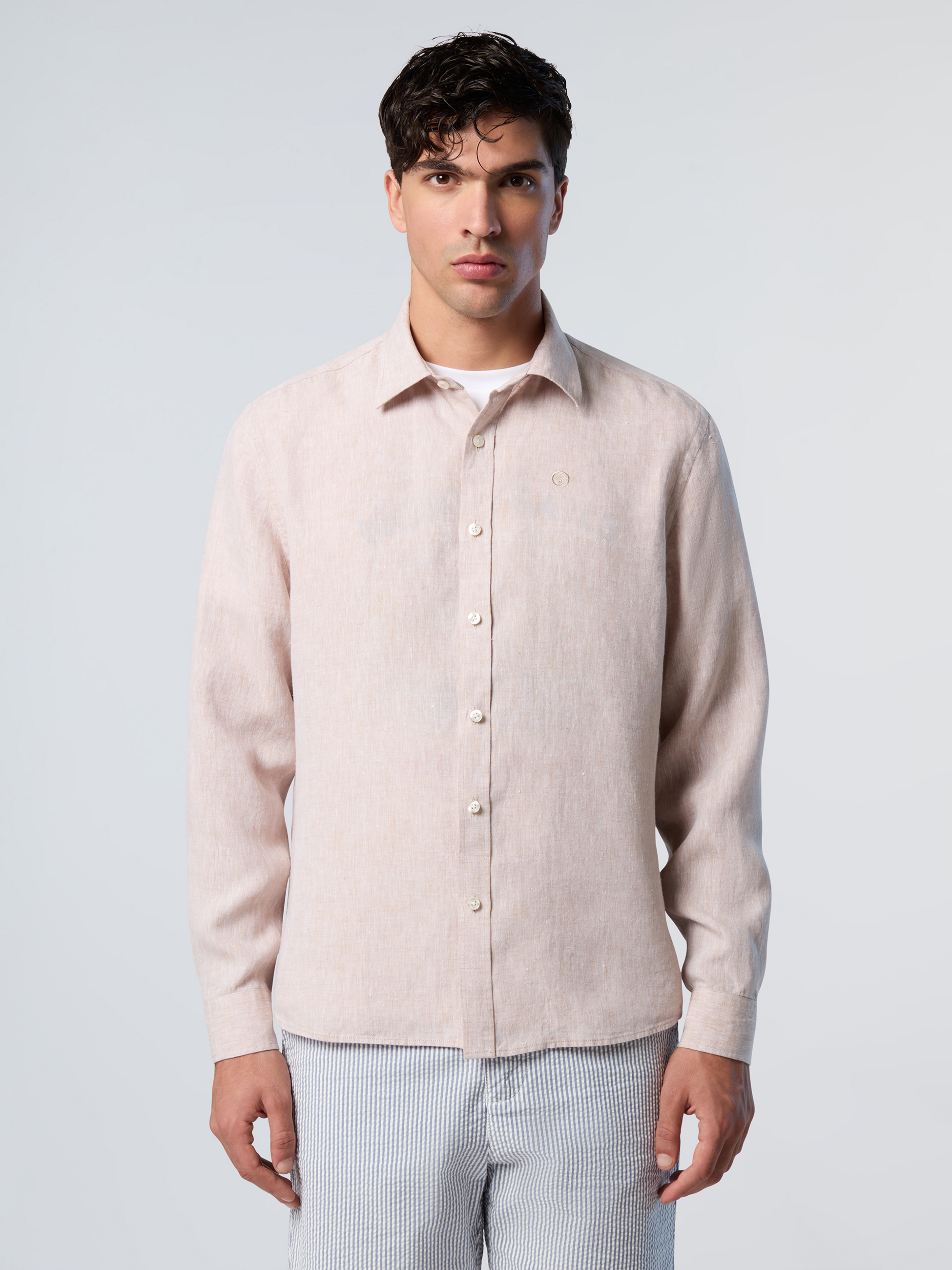 NORTH SAILS, North Sails Shirt Linen With Embroidered Logo