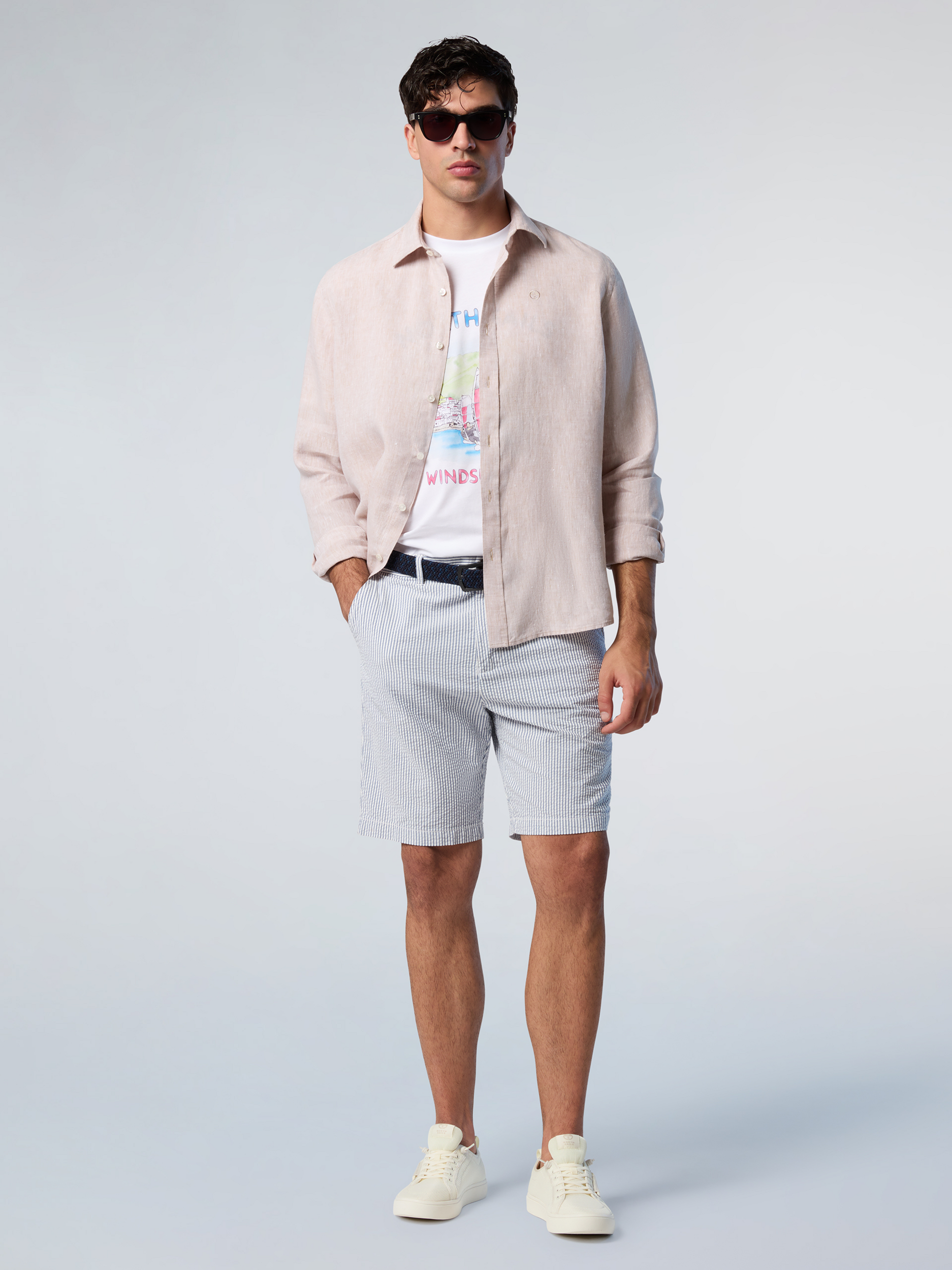 NORTH SAILS, North Sails Shirt Linen With Embroidered Logo