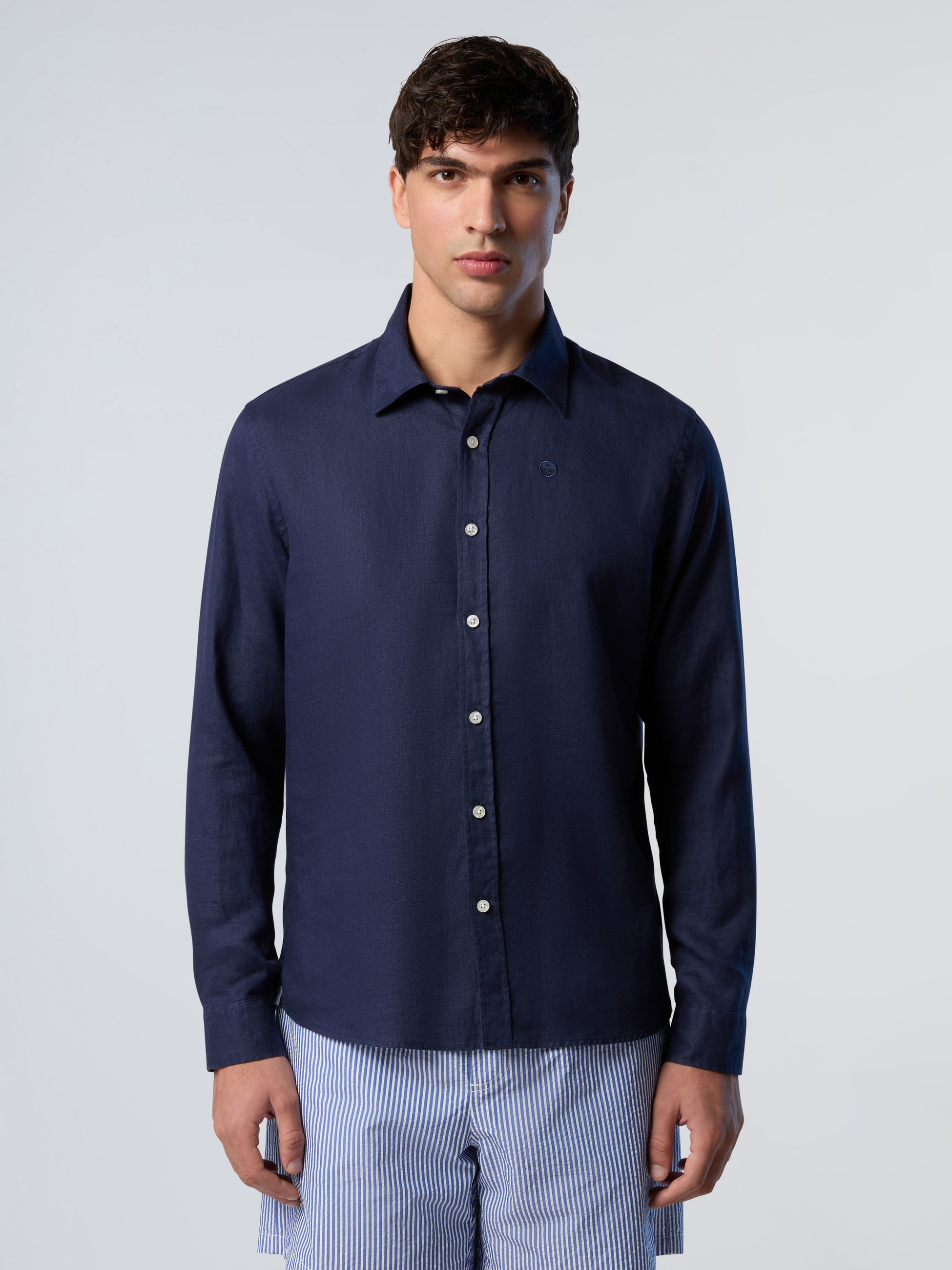 NORTH SAILS, North Sails Shirt Linen With Embroidered Logo
