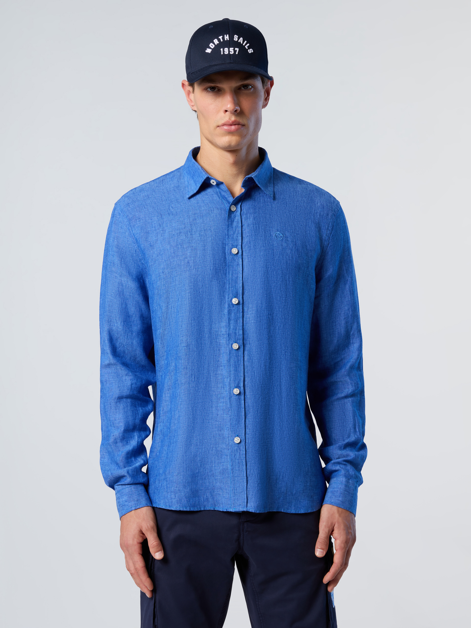NORTH SAILS, North Sails Shirt Linen With Embroidered Logo
