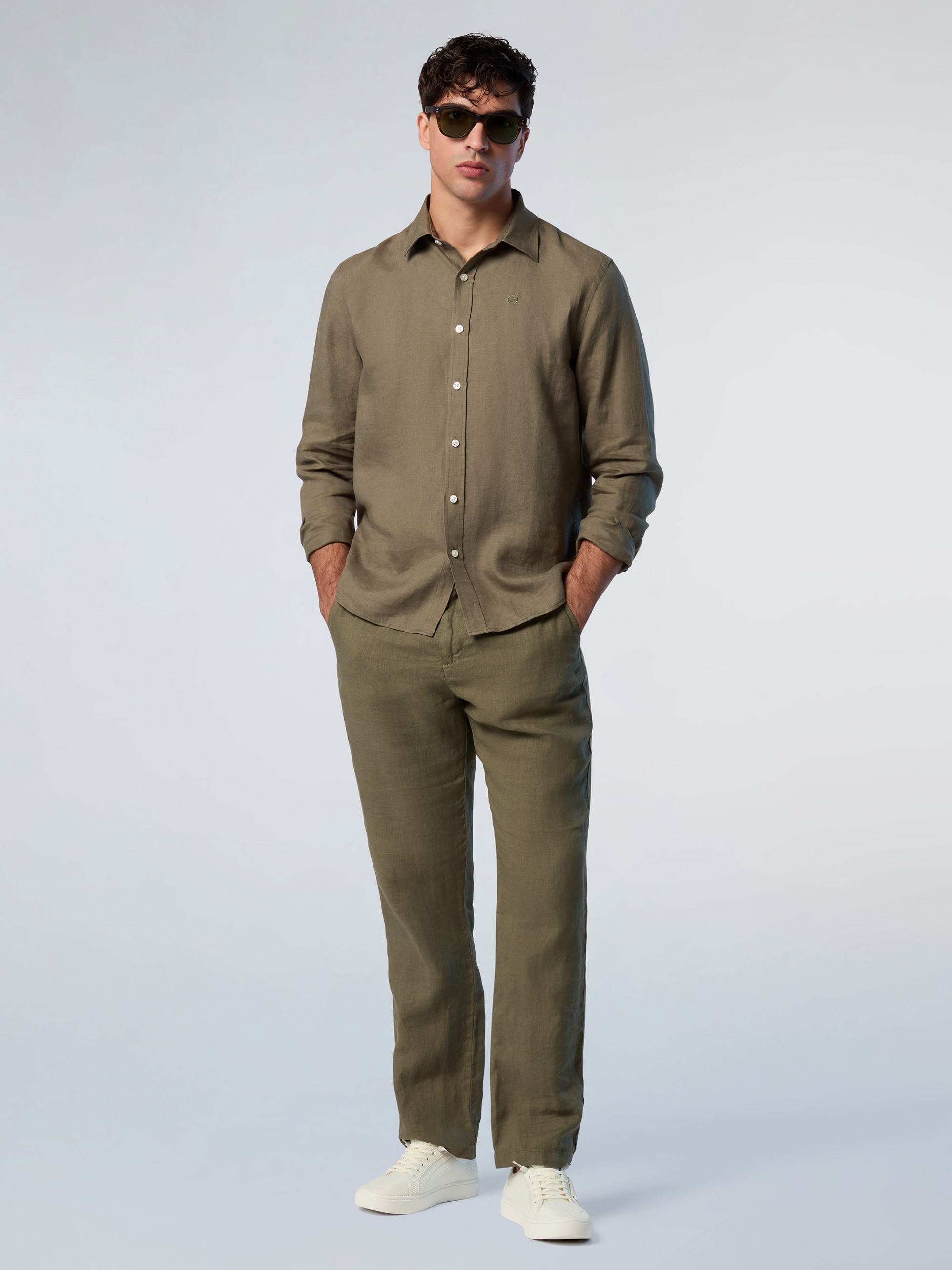 NORTH SAILS, North Sails Shirt Linen With Embroidered Logo
