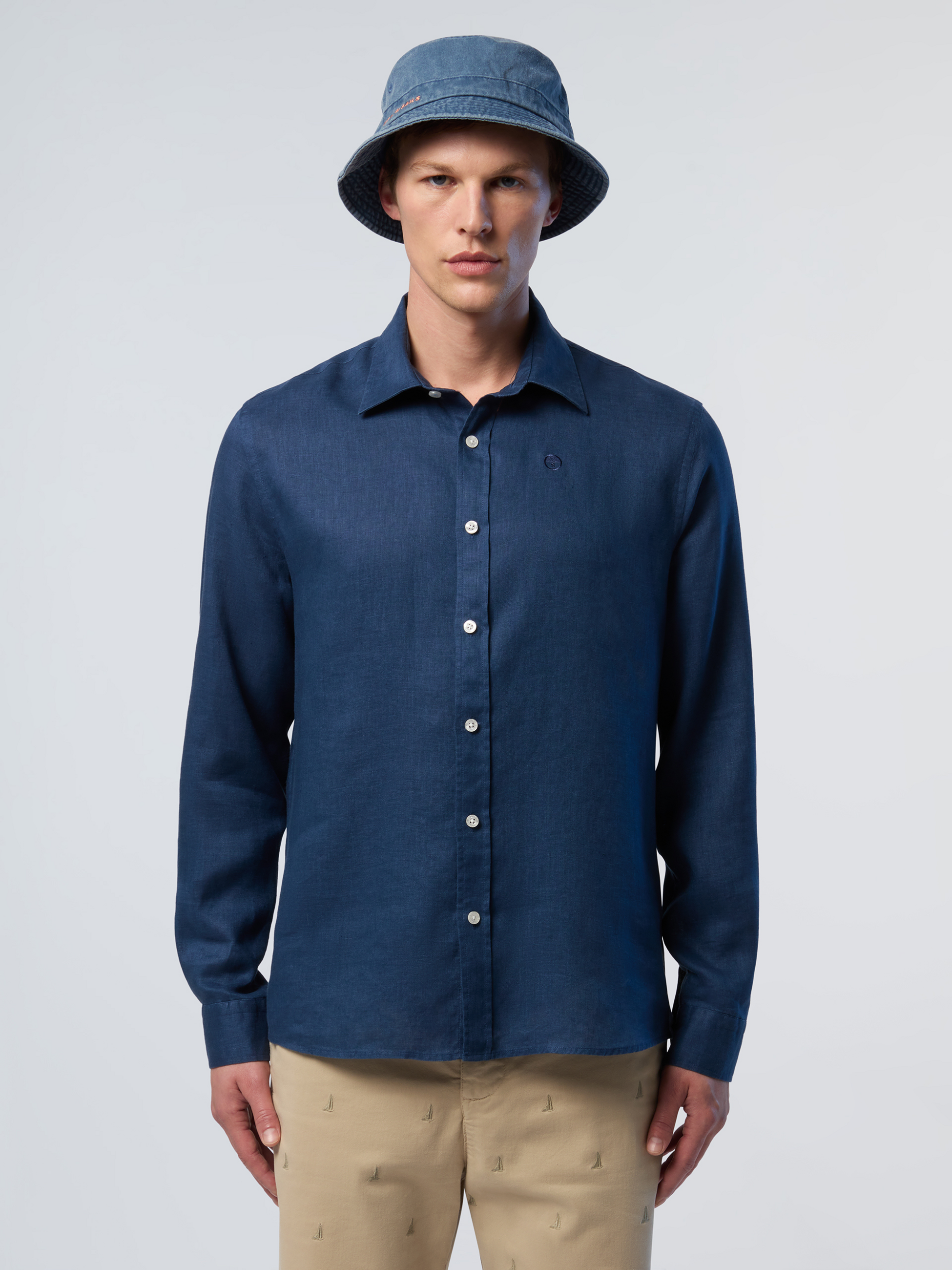 NORTH SAILS, North Sails Shirt Linen With Embroidered Logo
