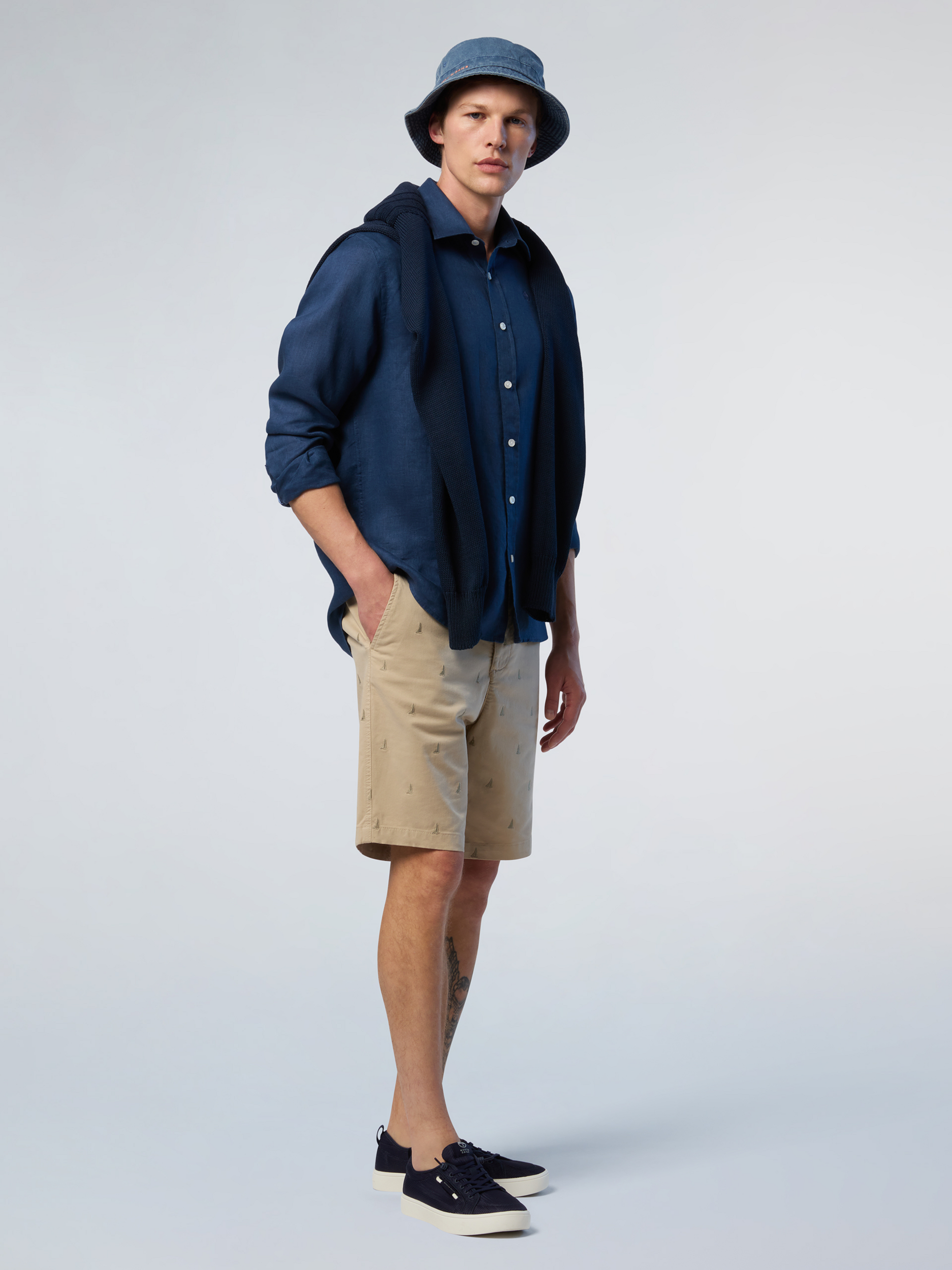 NORTH SAILS, North Sails Shirt Linen With Embroidered Logo
