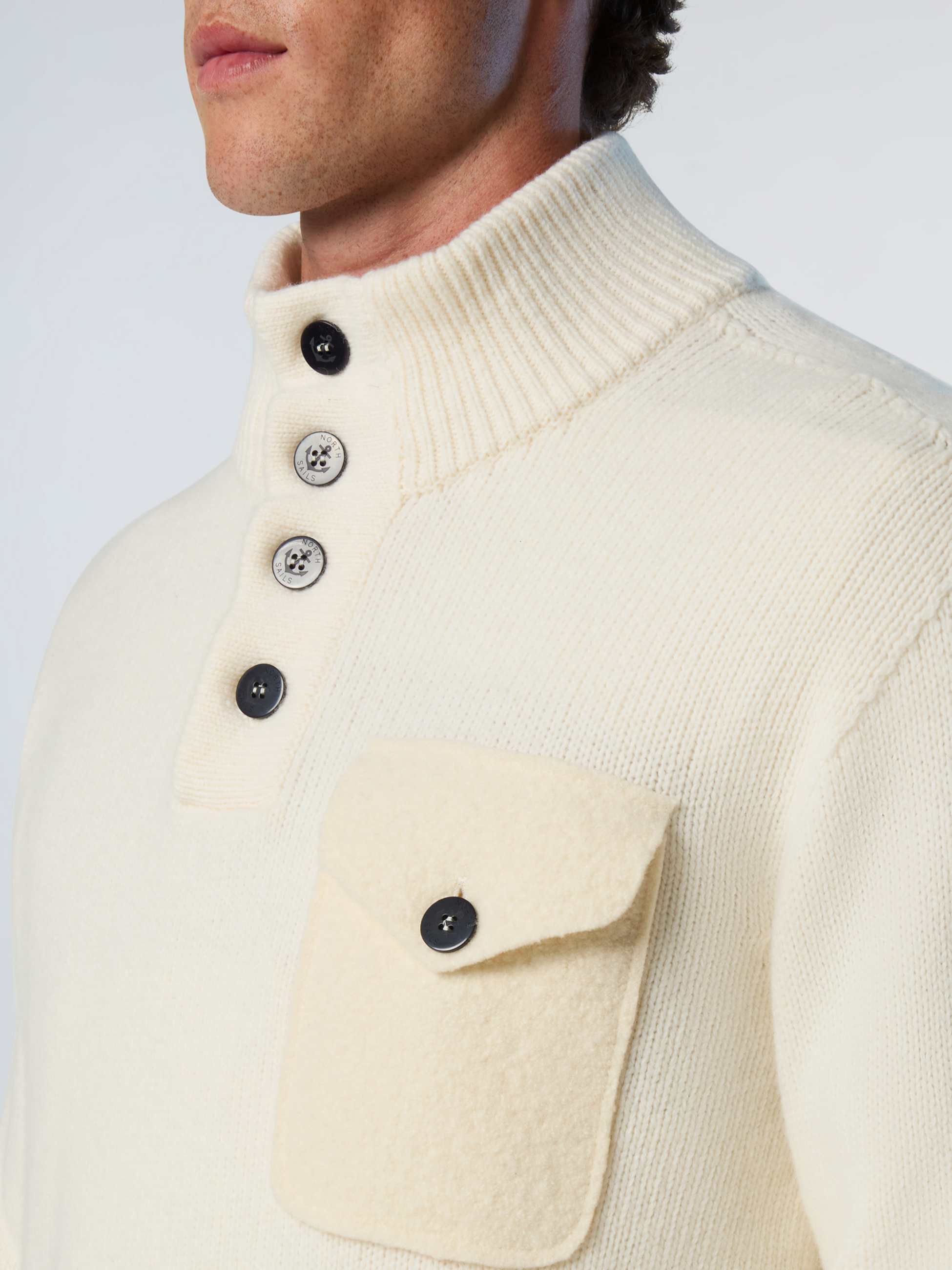 NORTH SAILS, North Sails Sweater Archive Button-front