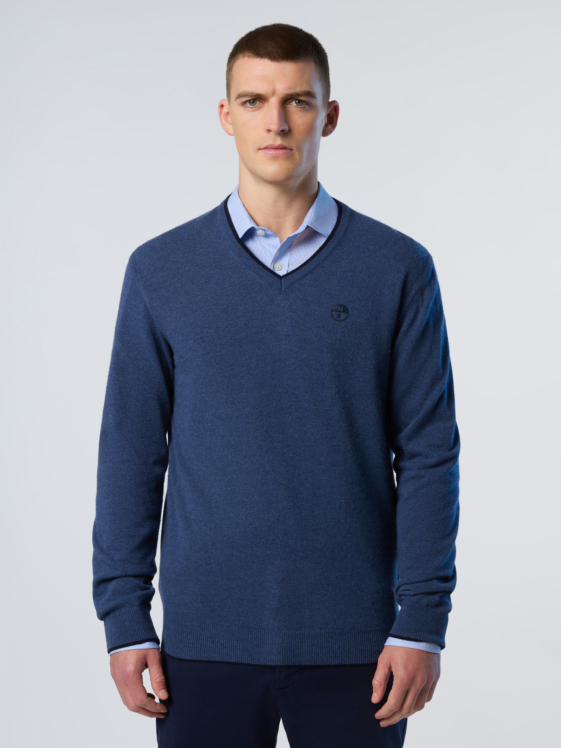NORTH SAILS, North Sails Sweater V-neck With Embroidered Logo