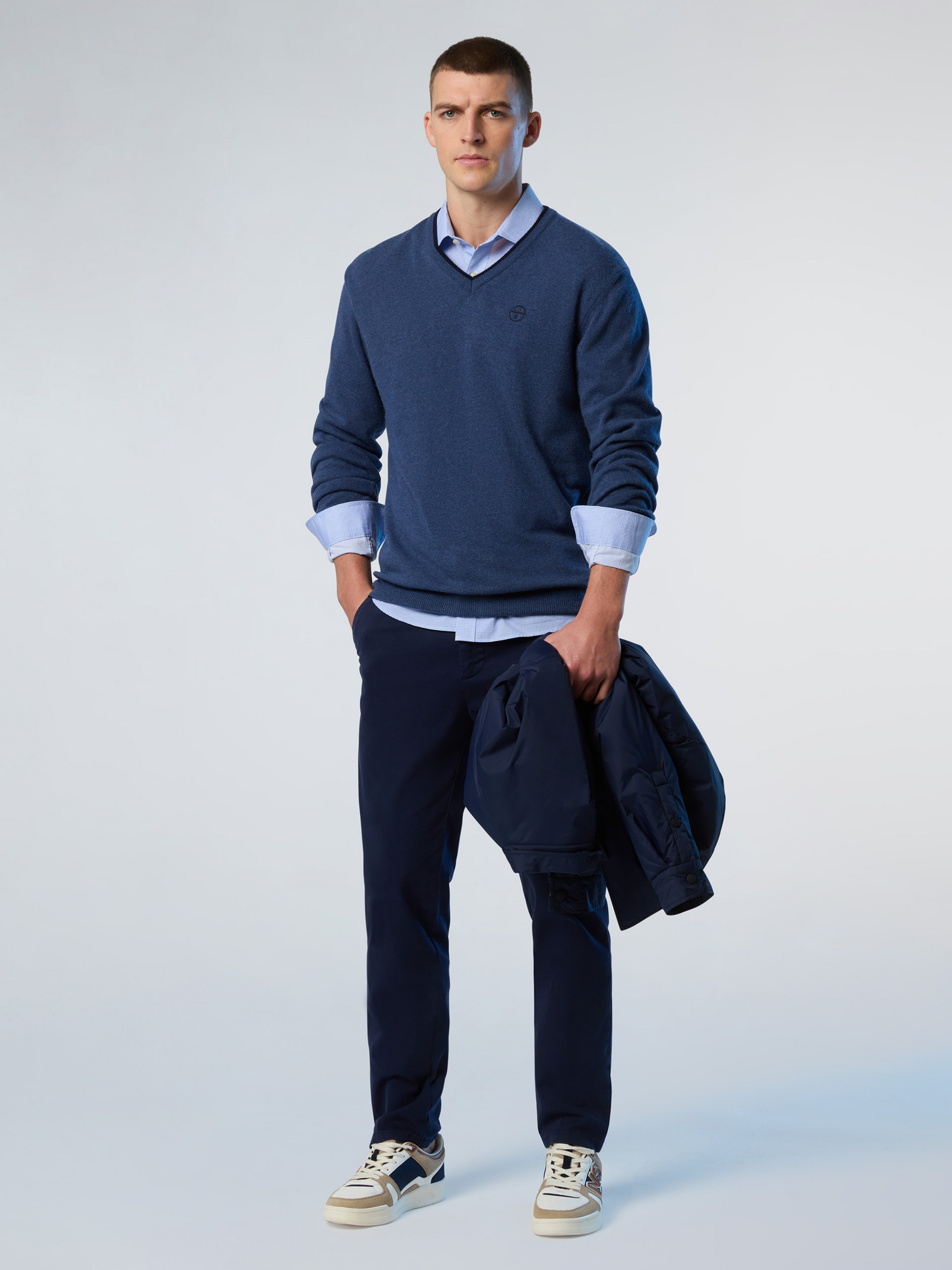 NORTH SAILS, North Sails Sweater V-neck With Embroidered Logo