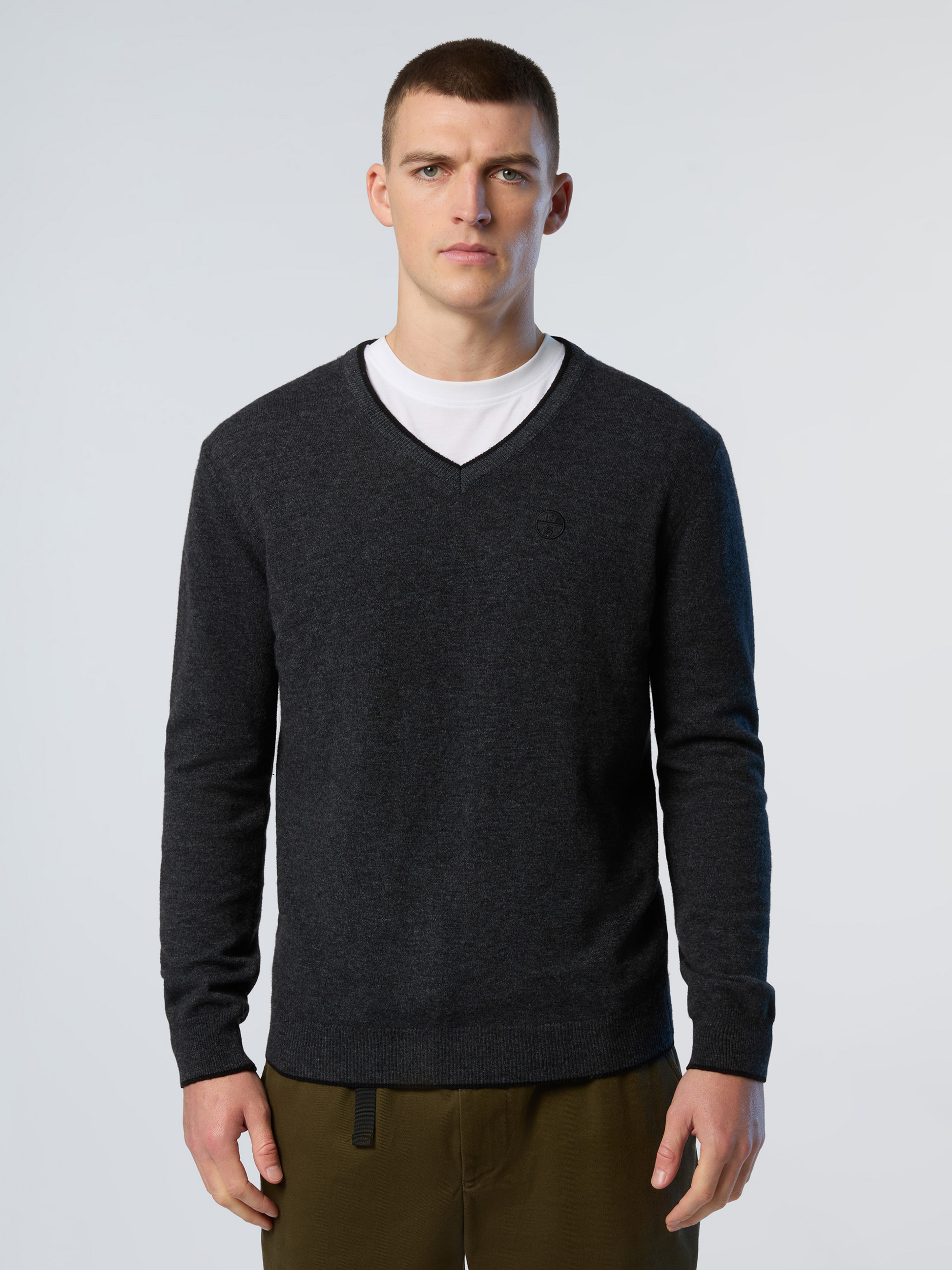 NORTH SAILS, North Sails Sweater V-neck With Embroidered Logo