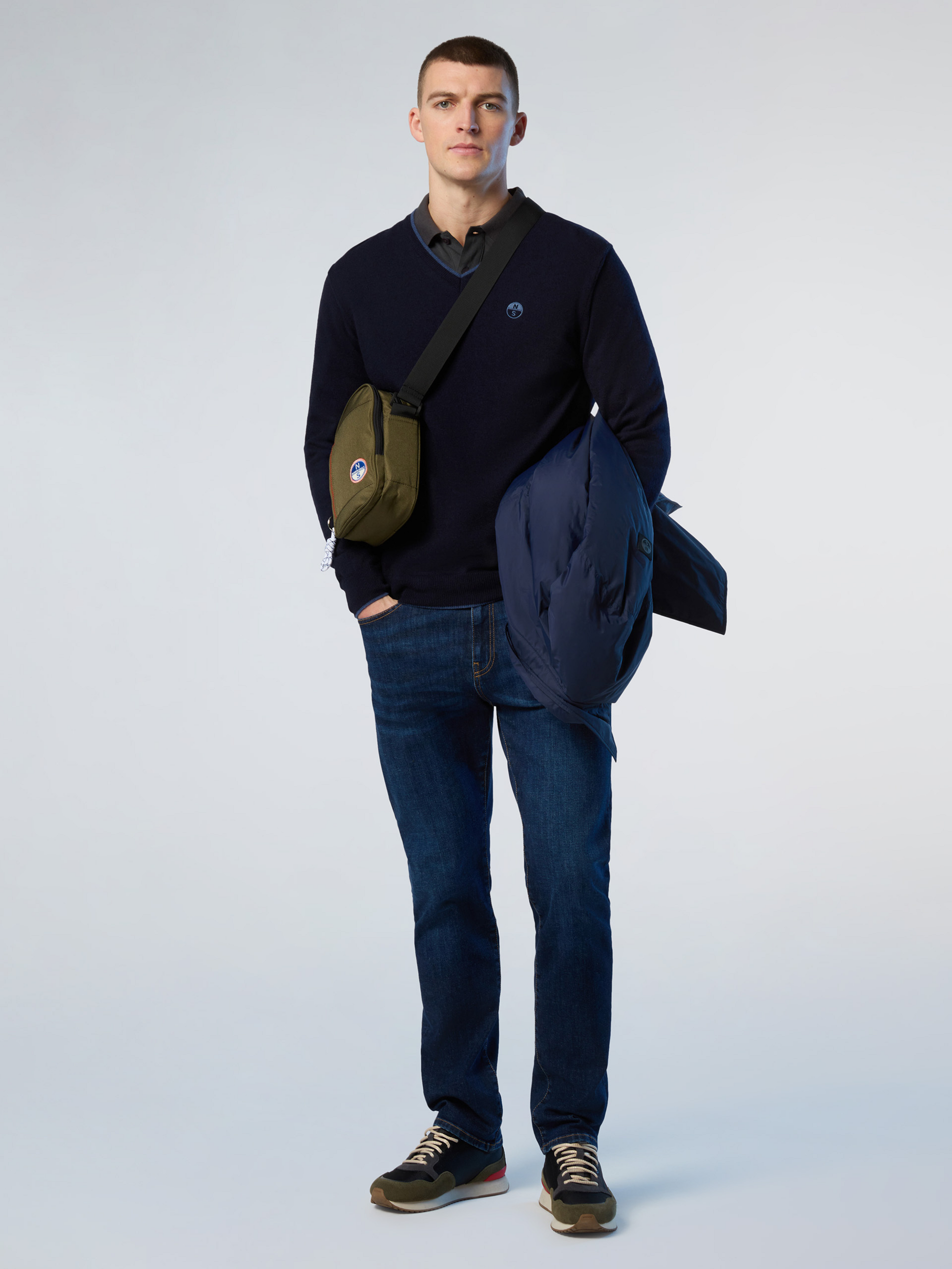 NORTH SAILS, North Sails Sweater V-neck With Embroidered Logo