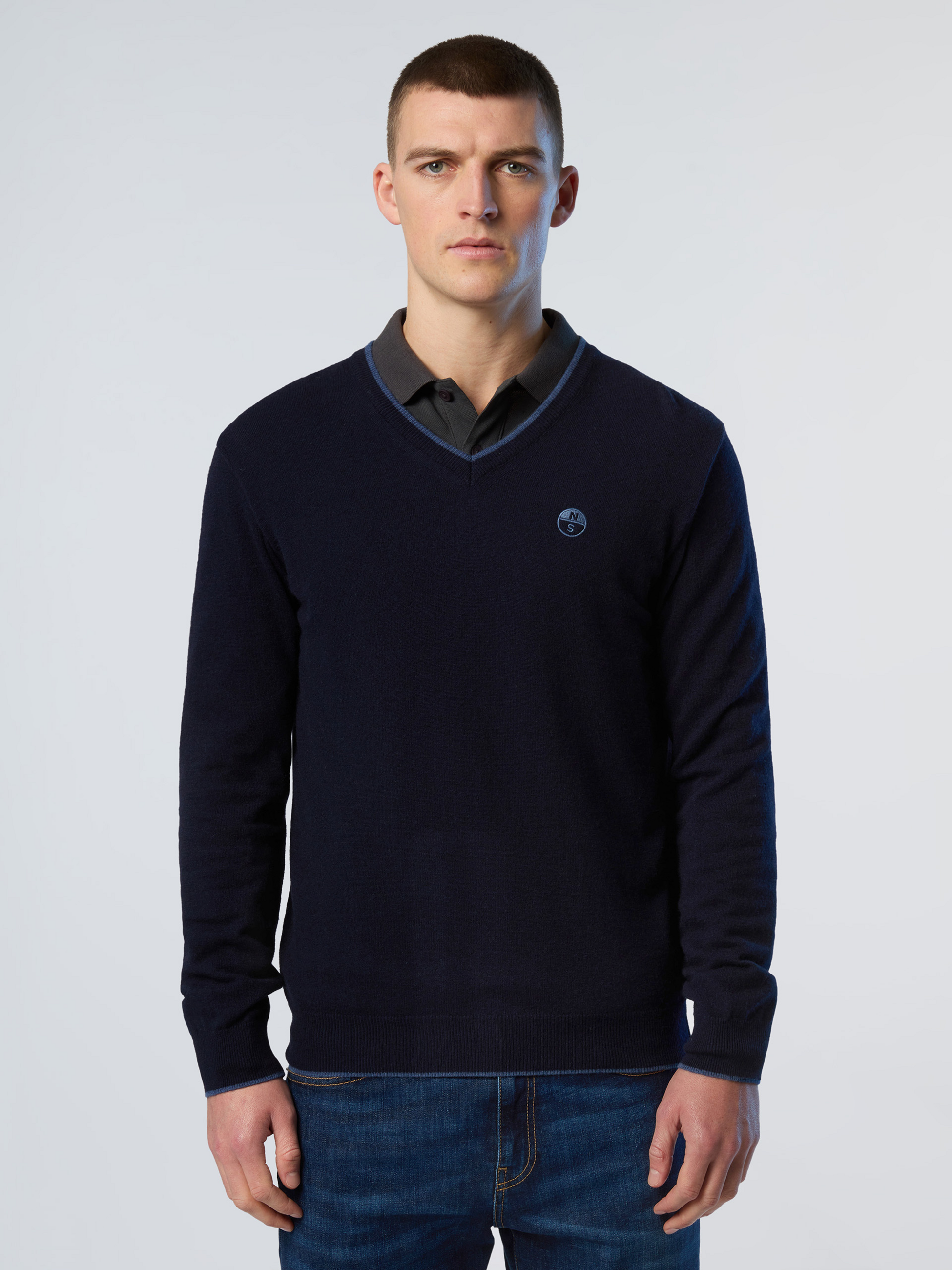 NORTH SAILS, North Sails Sweater V-neck With Embroidered Logo