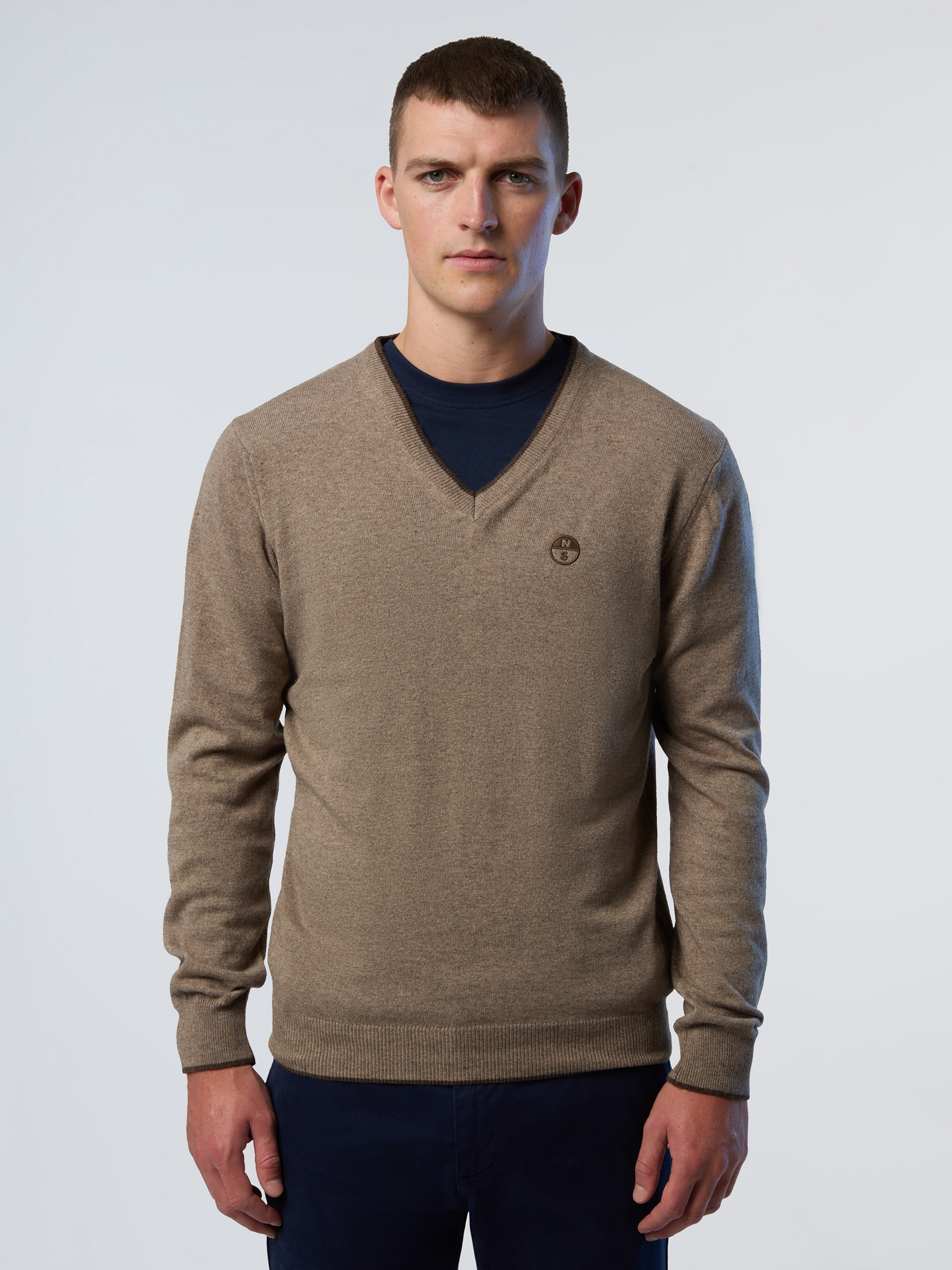 NORTH SAILS, North Sails Sweater V-neck With Embroidered Logo