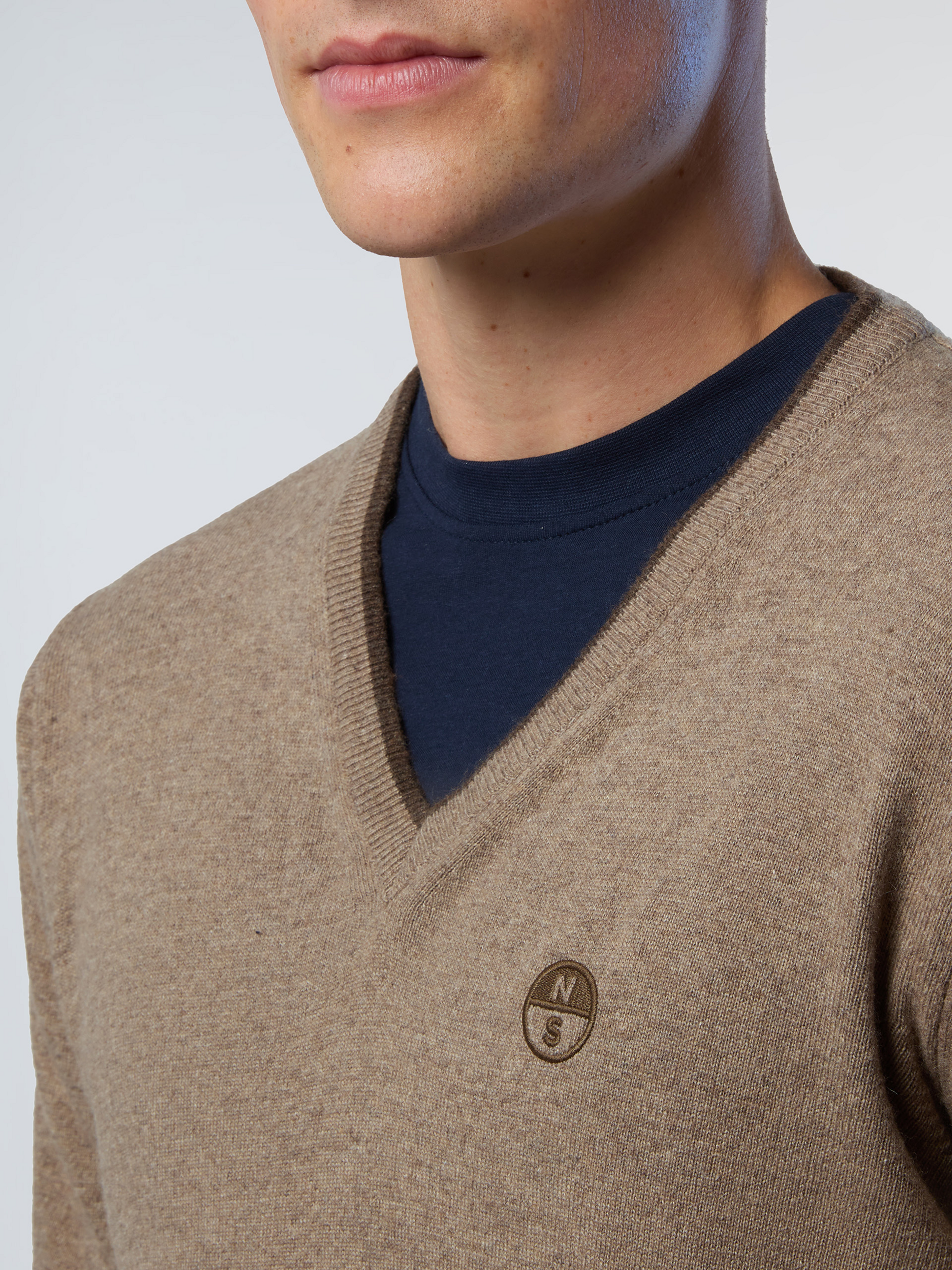 NORTH SAILS, North Sails Sweater V-neck With Embroidered Logo